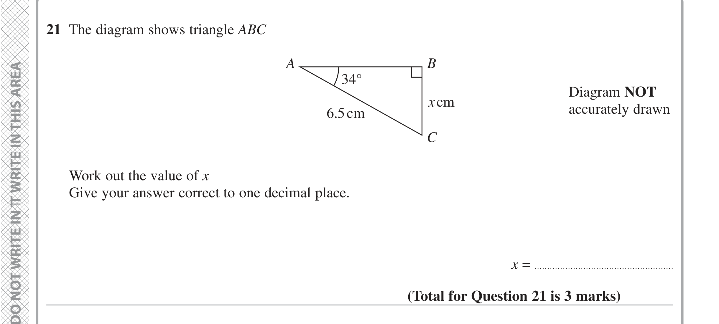 Question 21 — Soh Cah Toa — Edexcel iGCSE June 2024