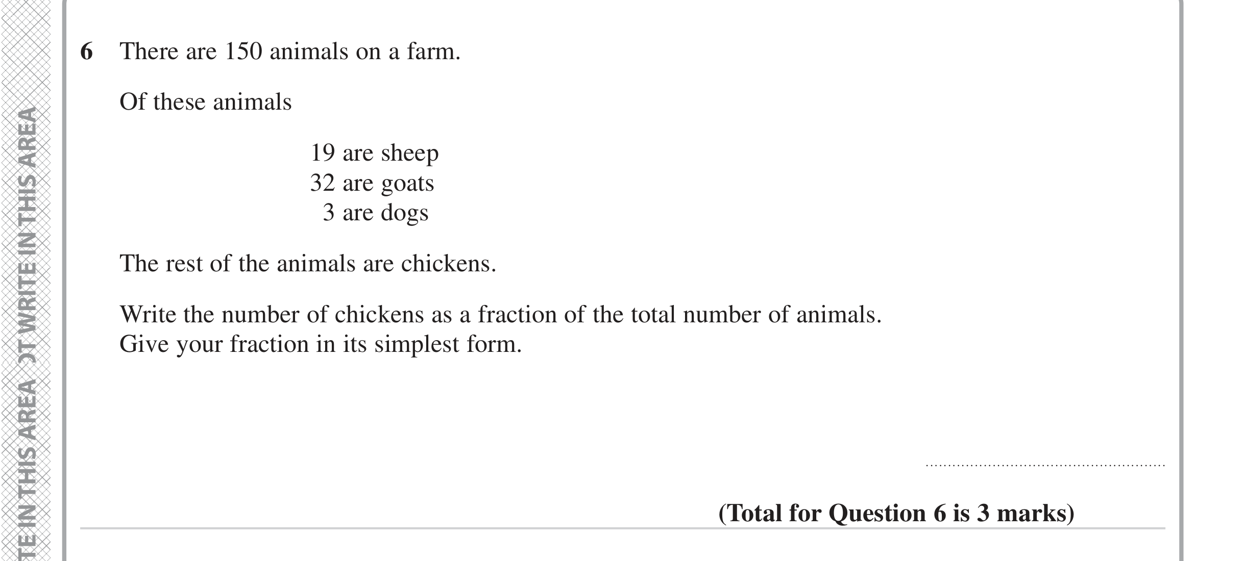 Question 6 — Fractions — Edexcel iGCSE June 2024