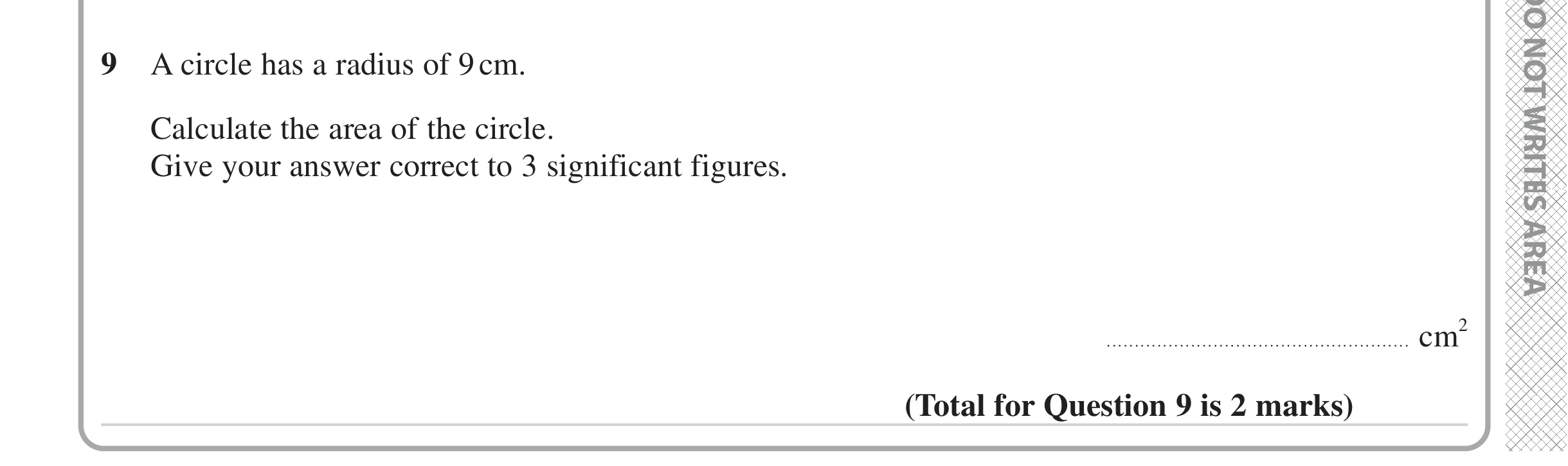 Question 9 — Circles — Edexcel iGCSE June 2024
