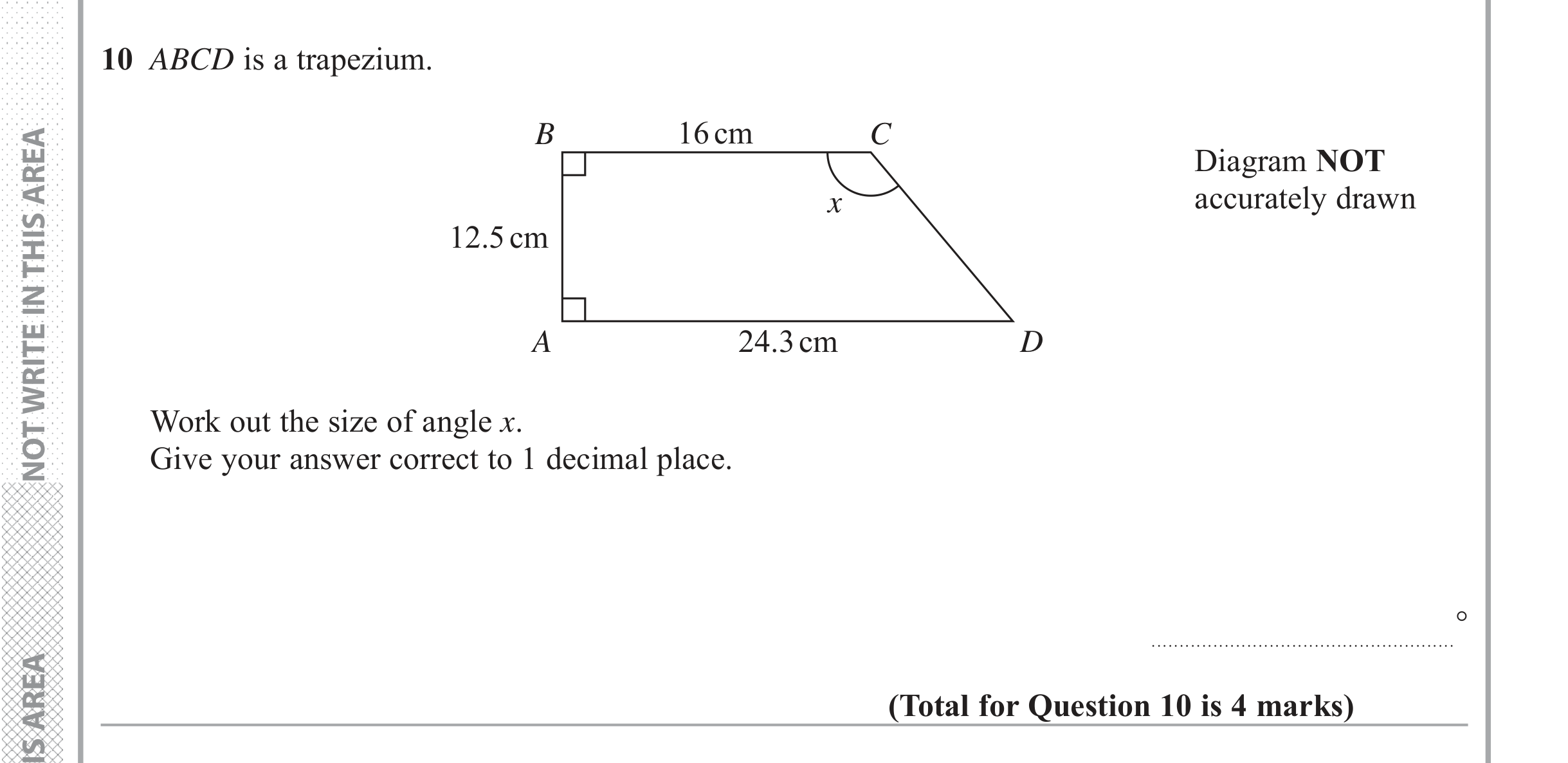 Question 10 — Soh Cah Toa — Edexcel iGCSE June 2018