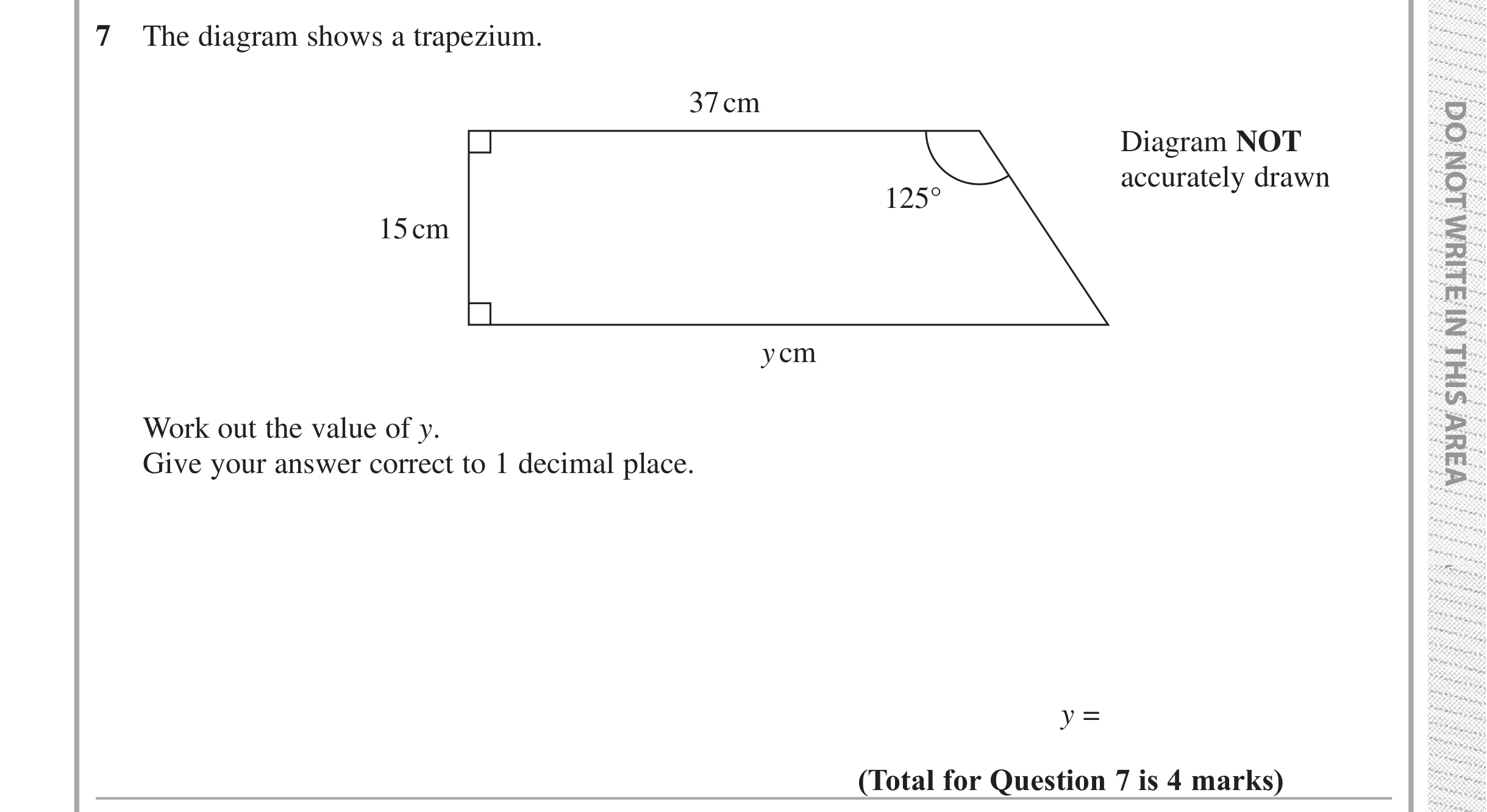 Question 7 — Soh Cah Toa — Edexcel iGCSE Jan 2019