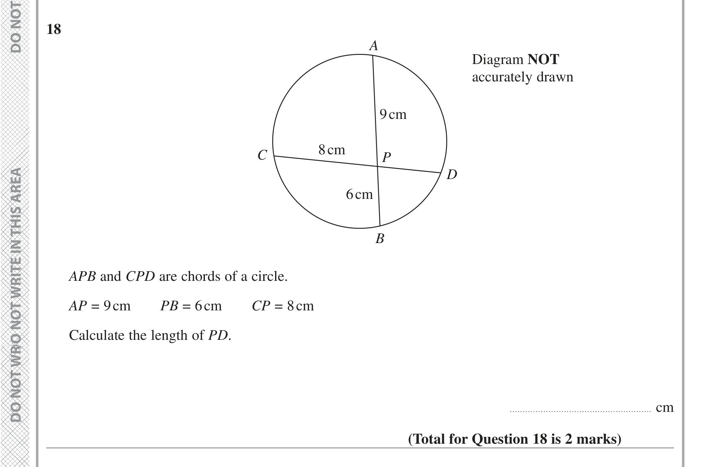 Question 18 — Circle Theorems — Edexcel iGCSE Jan 2020