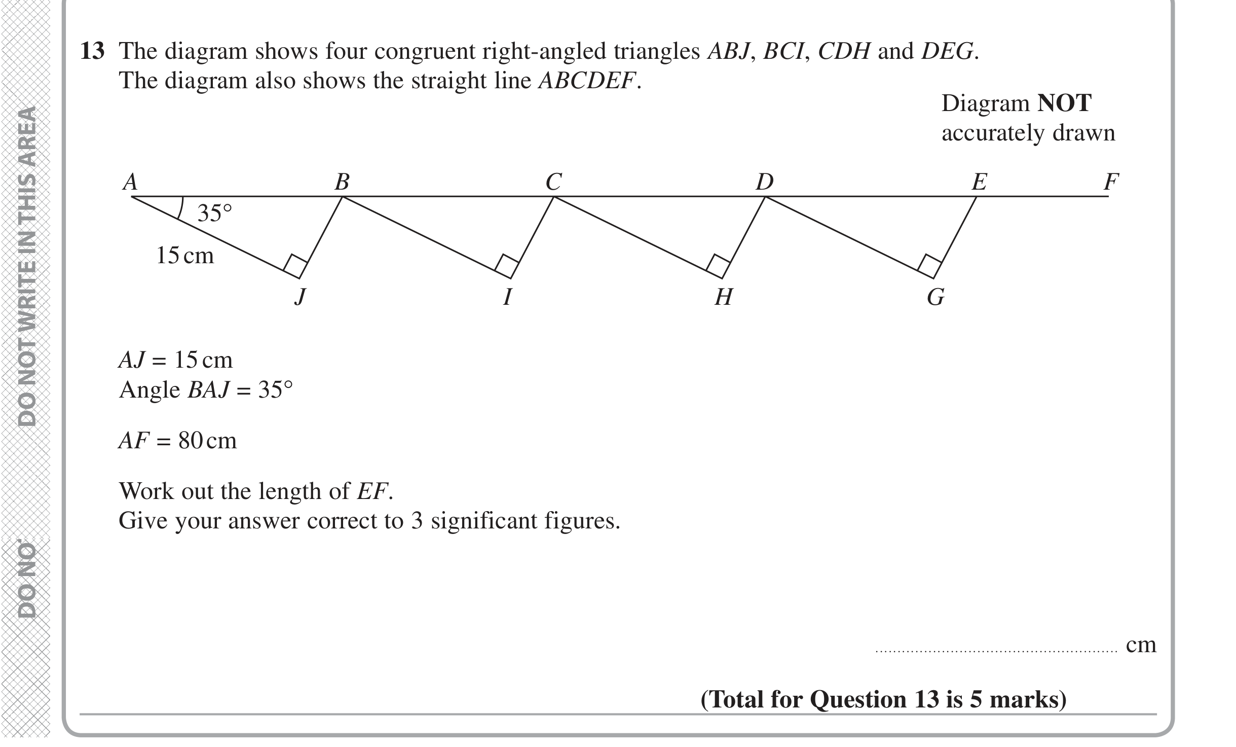 Question 13 — Soh Cah Toa — Edexcel iGCSE June 2020