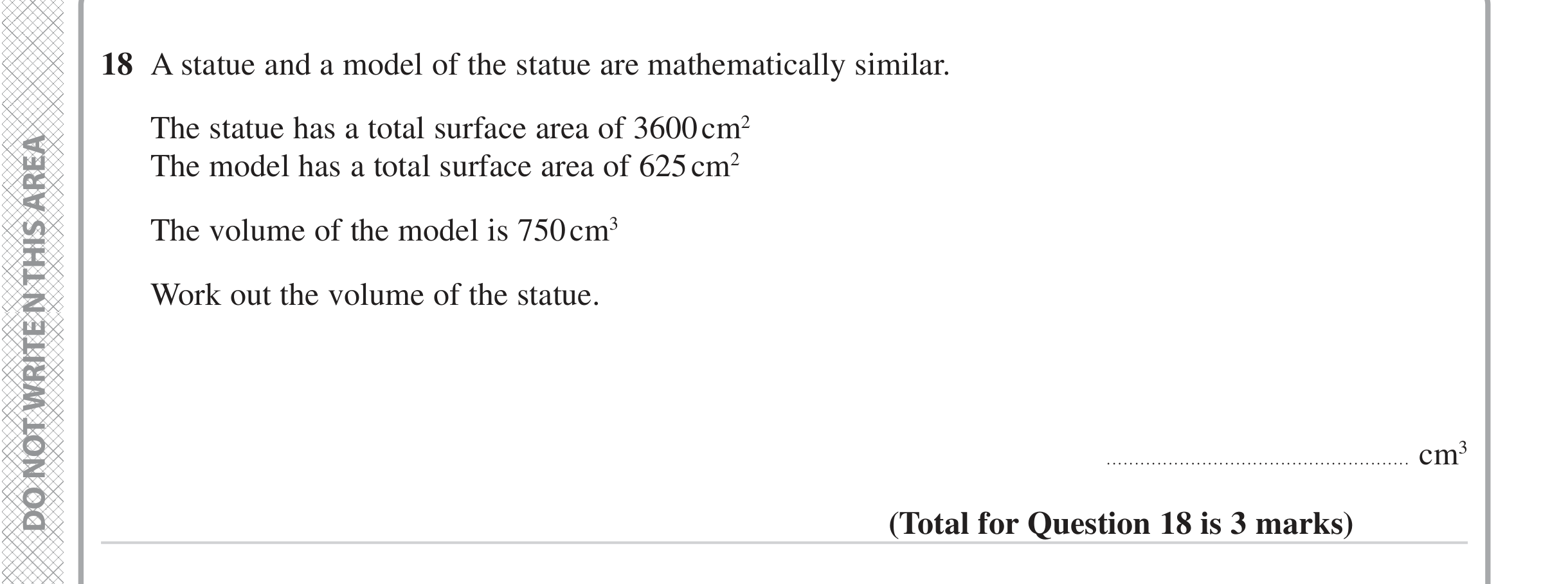 Question 18 — Congruence and Similarity — Edexcel iGCSE Jan 2023