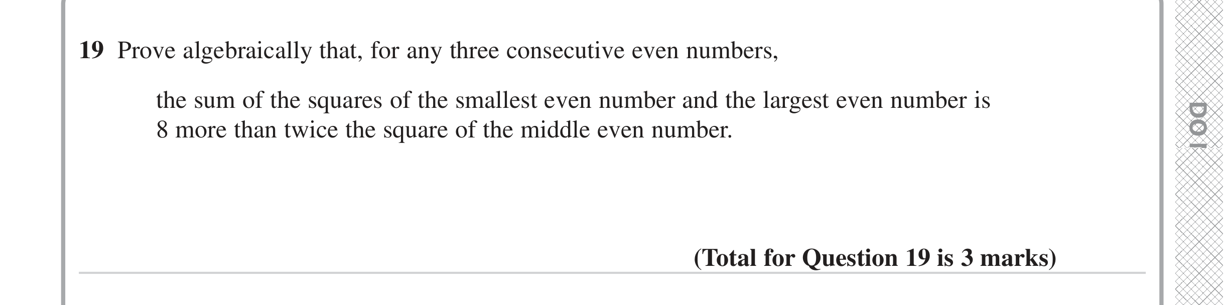 Question 19 — Proofs — Edexcel iGCSE Jan 2023