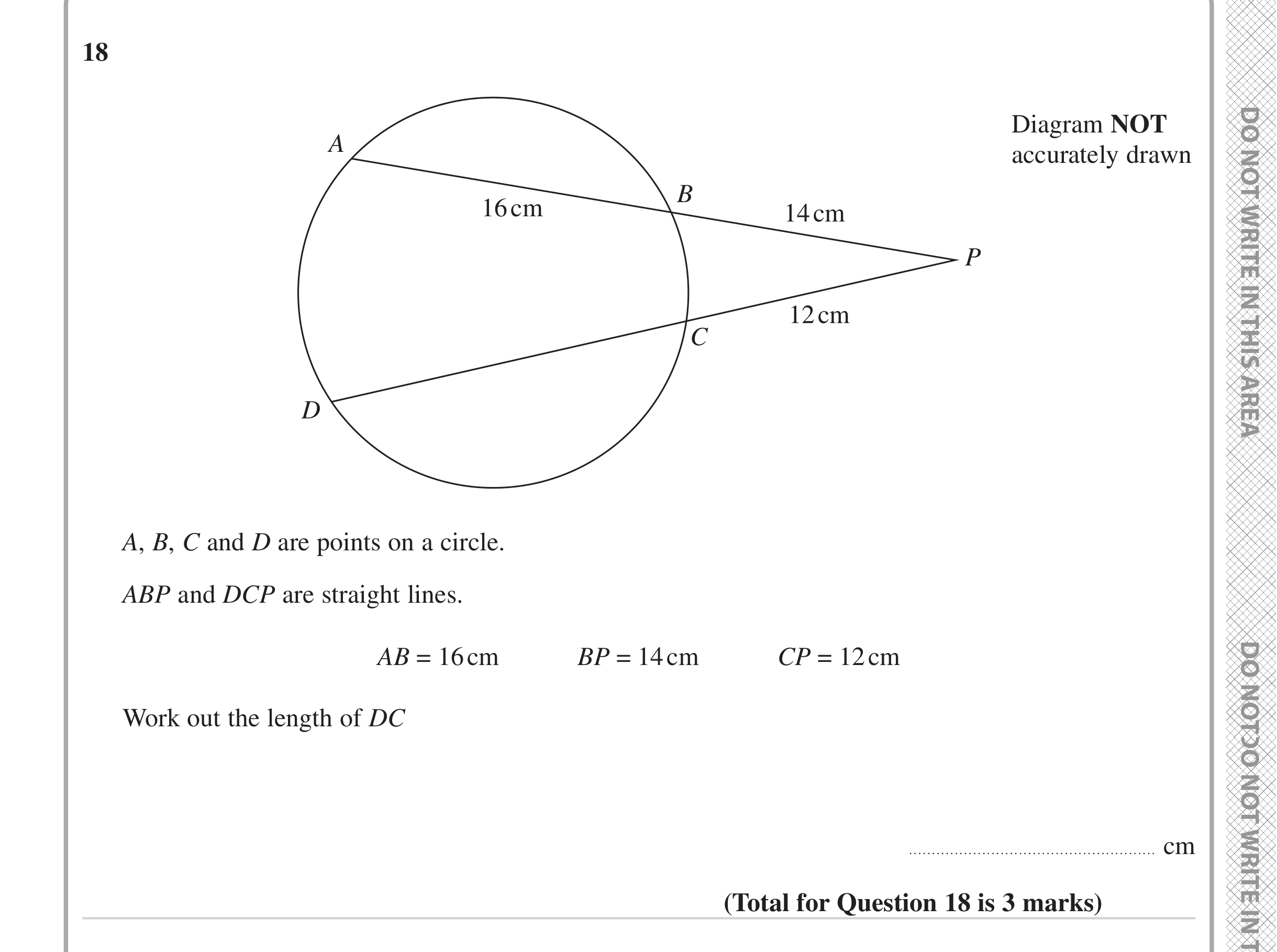 Question 18 — Circle Theorems — Edexcel iGCSE June 2023