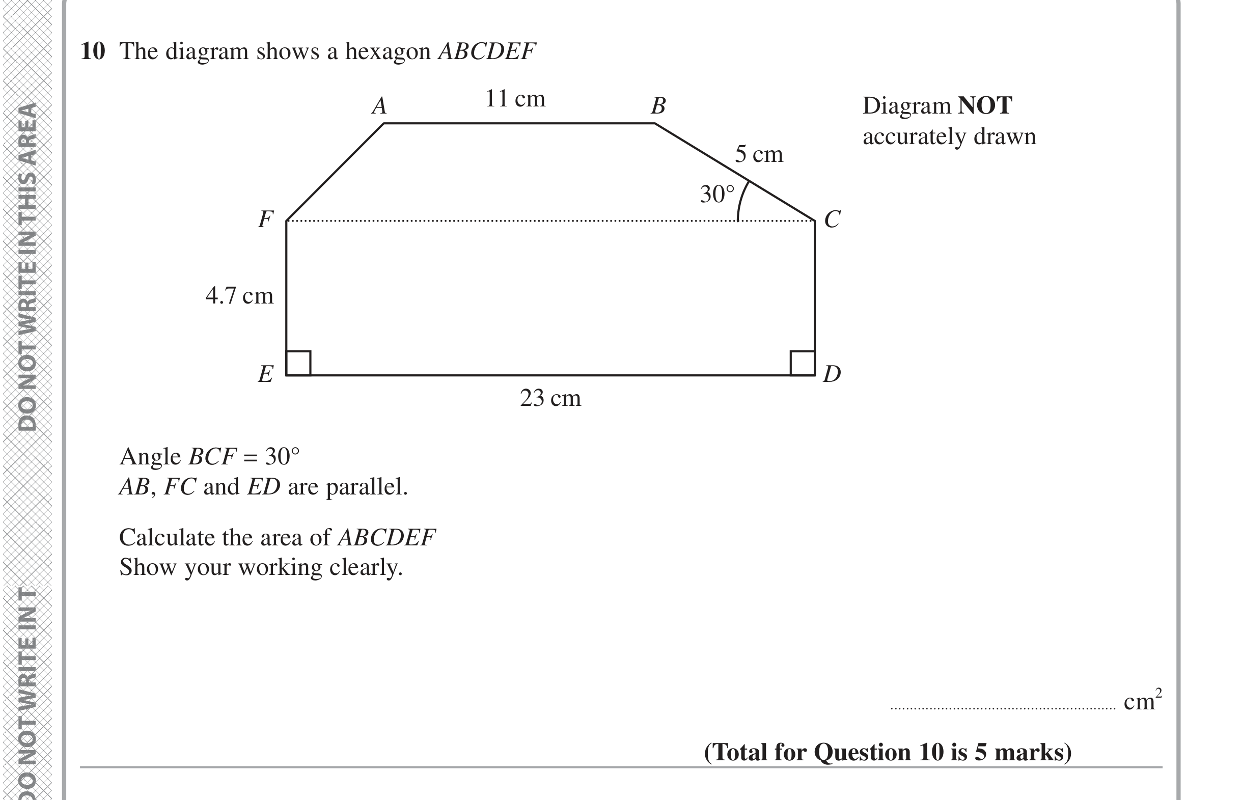 Question 10 — Soh Cah Toa, Perimeter and Area — Edexcel iGCSE June 2024
