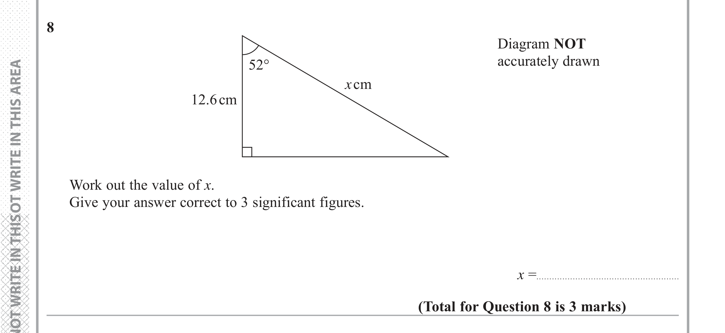 Question 8 — Soh Cah Toa — Edexcel iGCSE June 2018