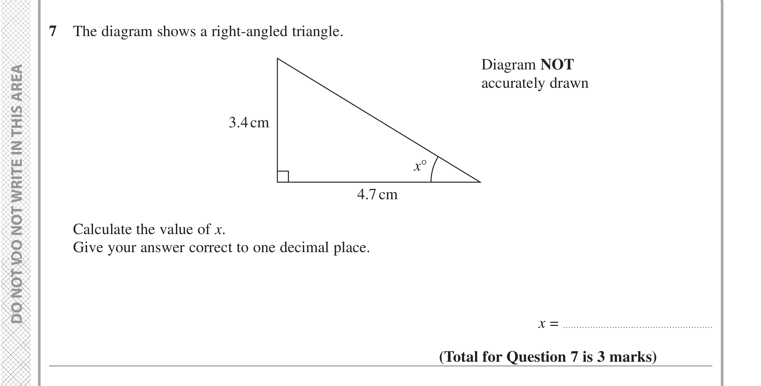 Question 7 — Soh Cah Toa — Edexcel iGCSE June 2020