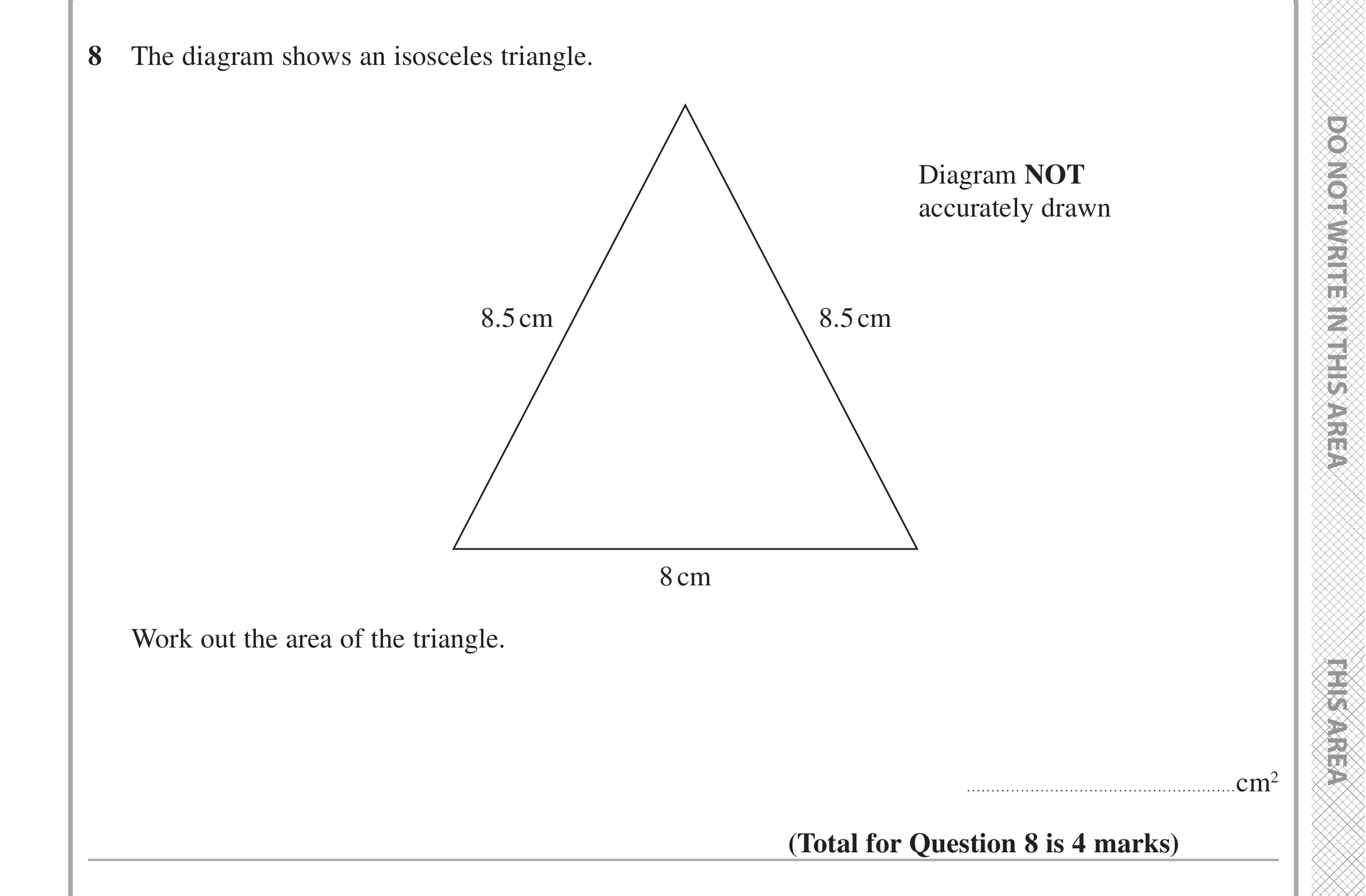 Question 8 — Pythagoras — Edexcel iGCSE June 2020
