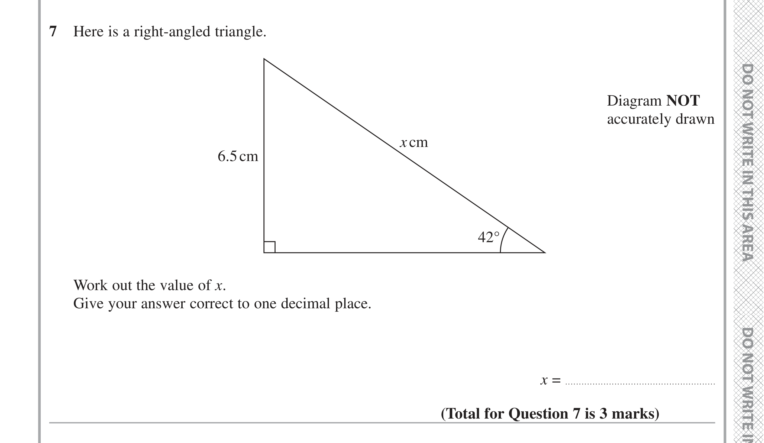 Question 7 — Soh Cah Toa — Edexcel iGCSE June 2021