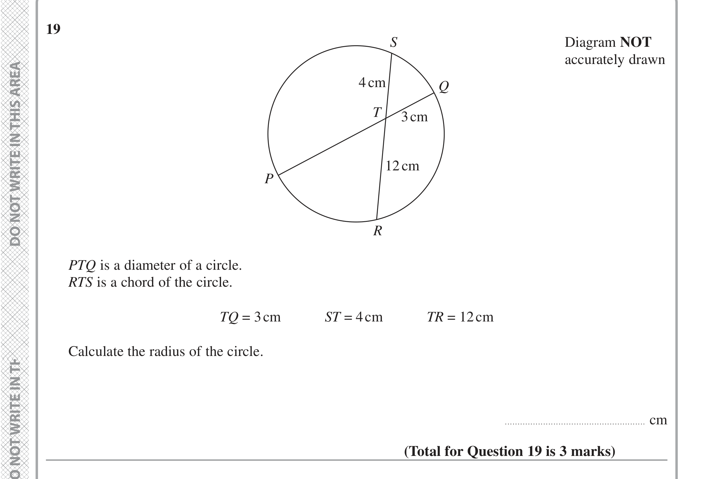 Question 19 — Circle Theorems — Edexcel iGCSE Jan 2022
