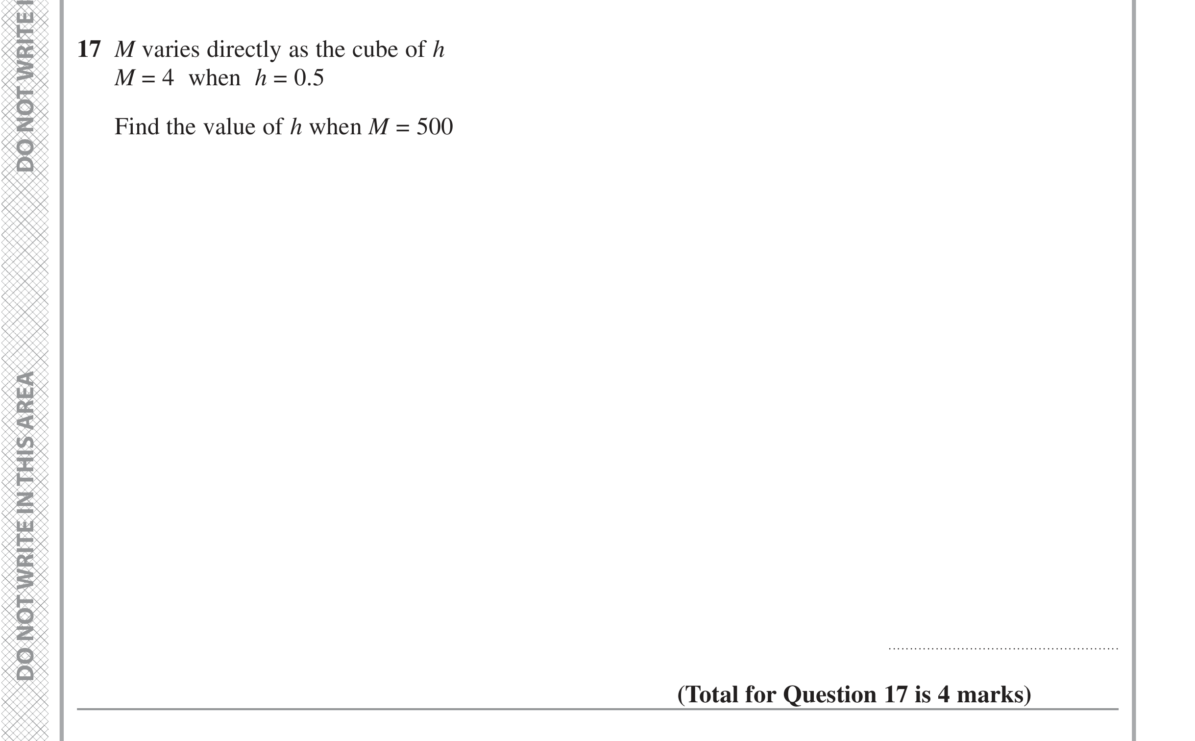 Question 17 — Proportion — Edexcel iGCSE June 2022
