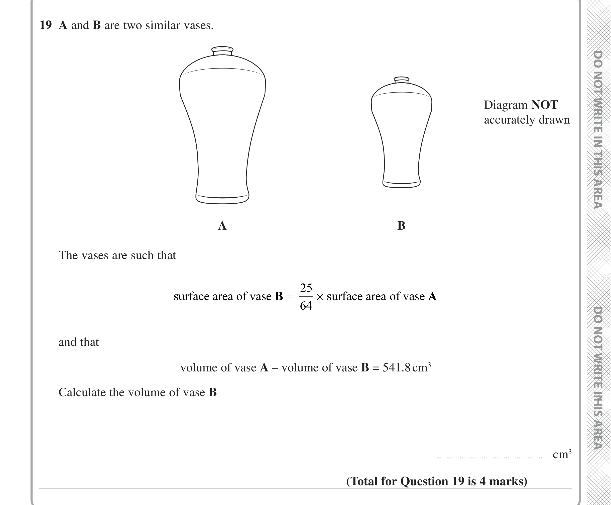 Question 19 — Congruence and Similarity — Edexcel iGCSE Jan 2023