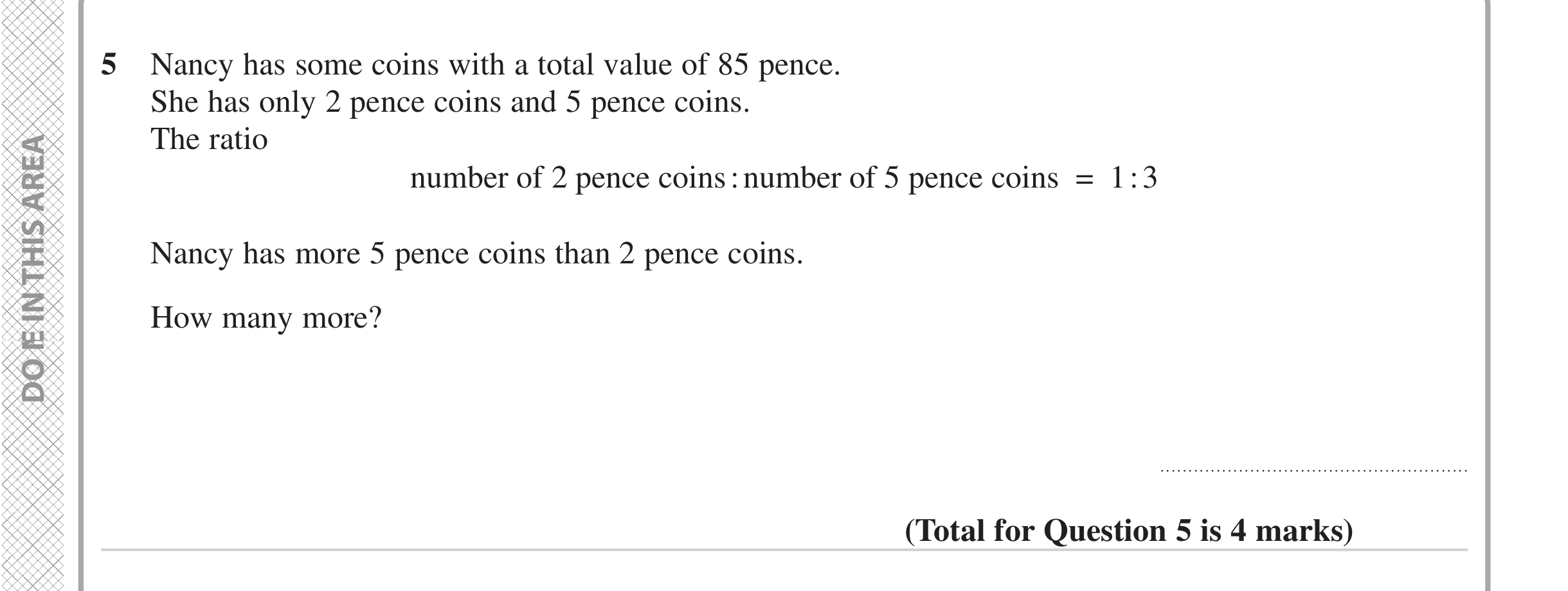 Question 5 — Ratios — Edexcel iGCSE June 2023