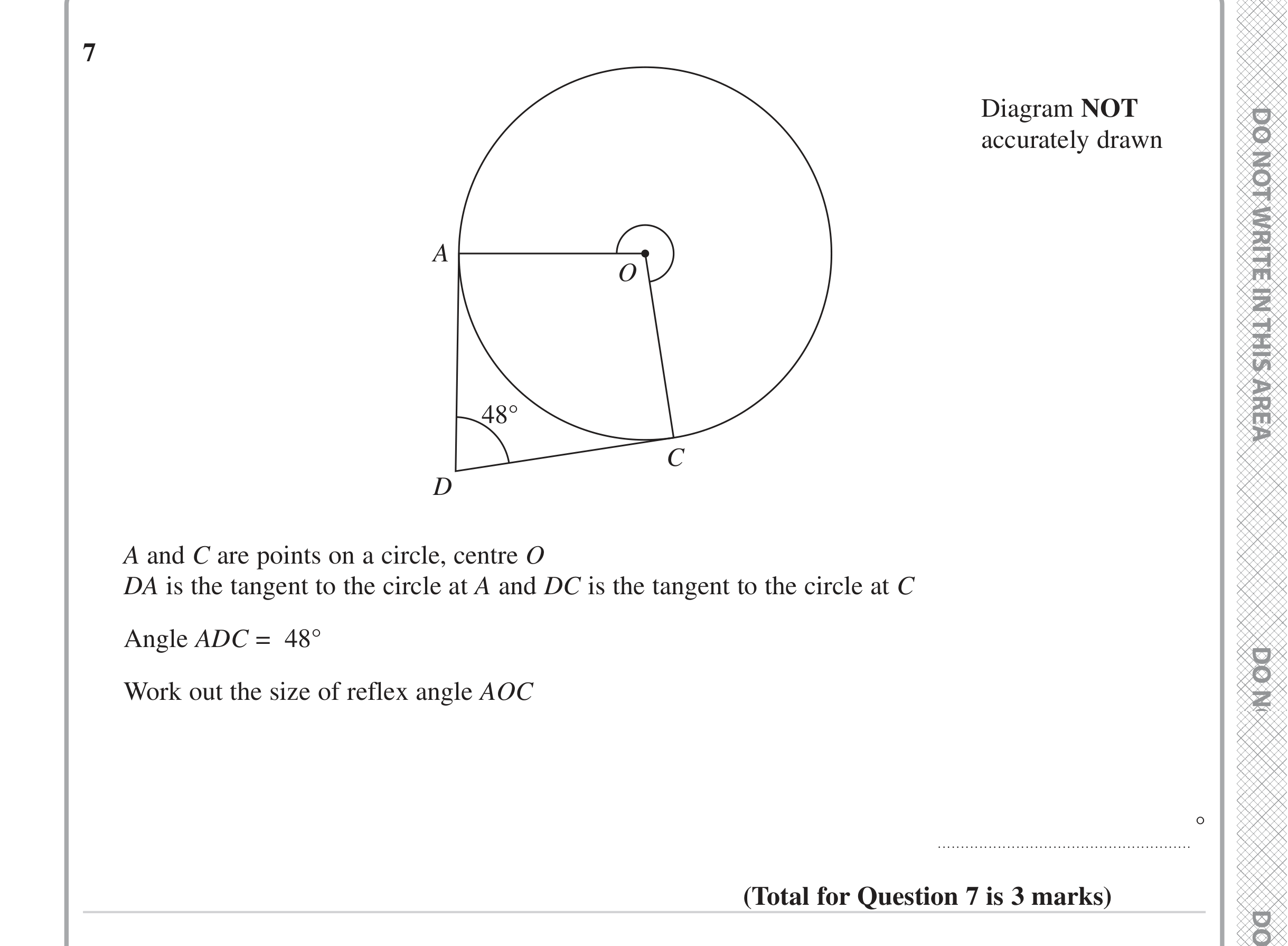 Question 7 — Circle Theorems — Edexcel iGCSE June 2023