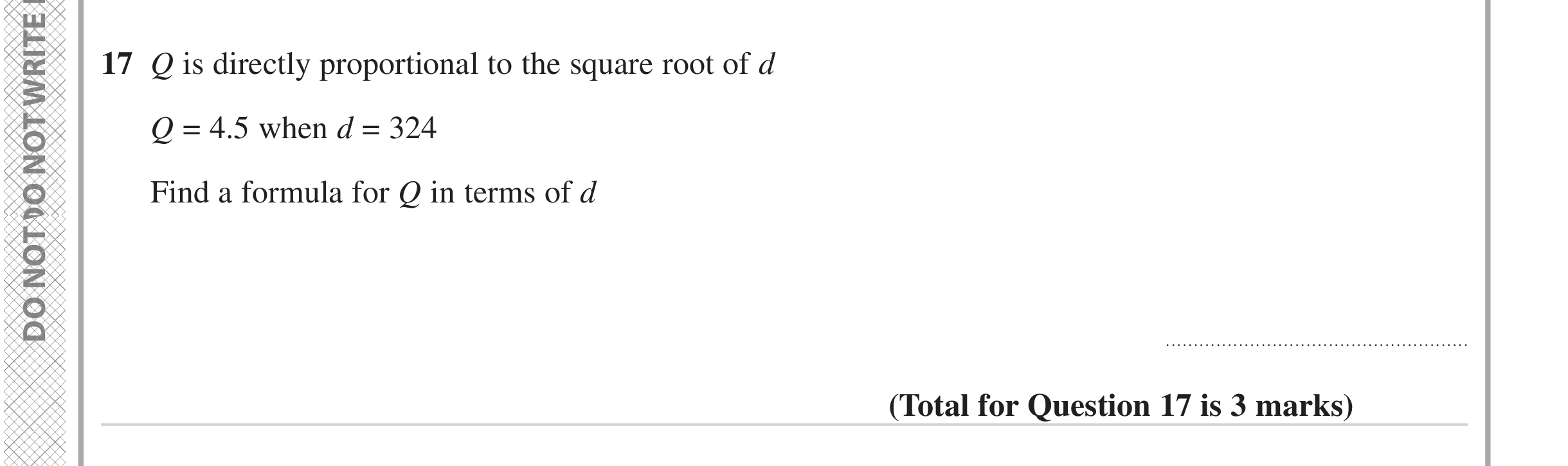 Question 17 — Proportion — Edexcel iGCSE June 2024