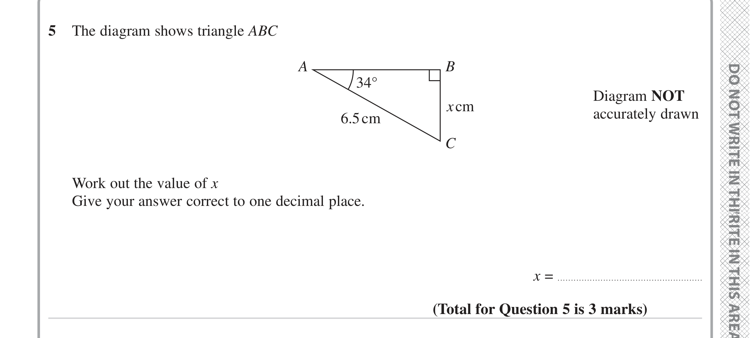 Question 5 — Soh Cah Toa — Edexcel iGCSE June 2024