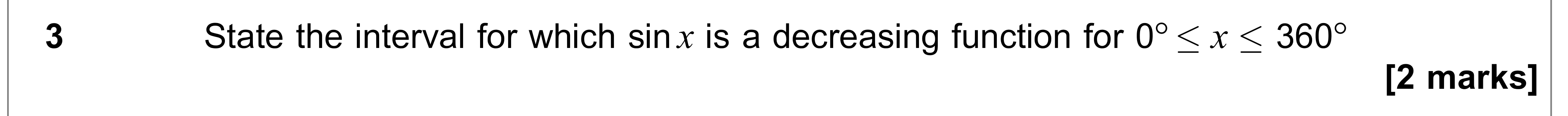 Question 3 — Trig — AQA AS Maths June 2018