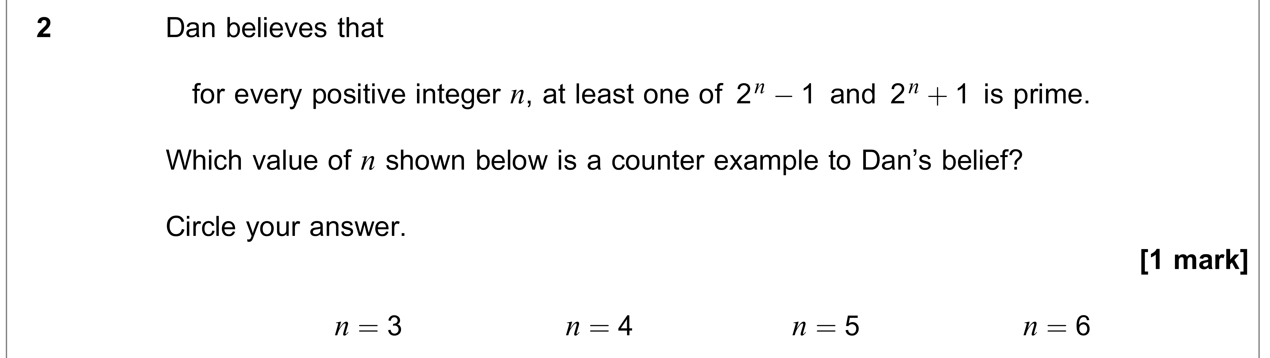 Question 2 — Proof — AQA AS Maths June 2019