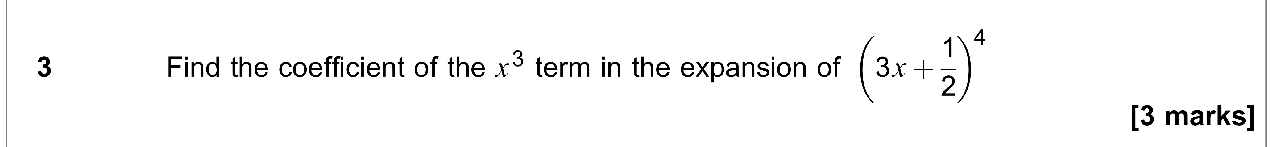 Question 3 — Binomial Expansion — AQA AS Maths June 2022