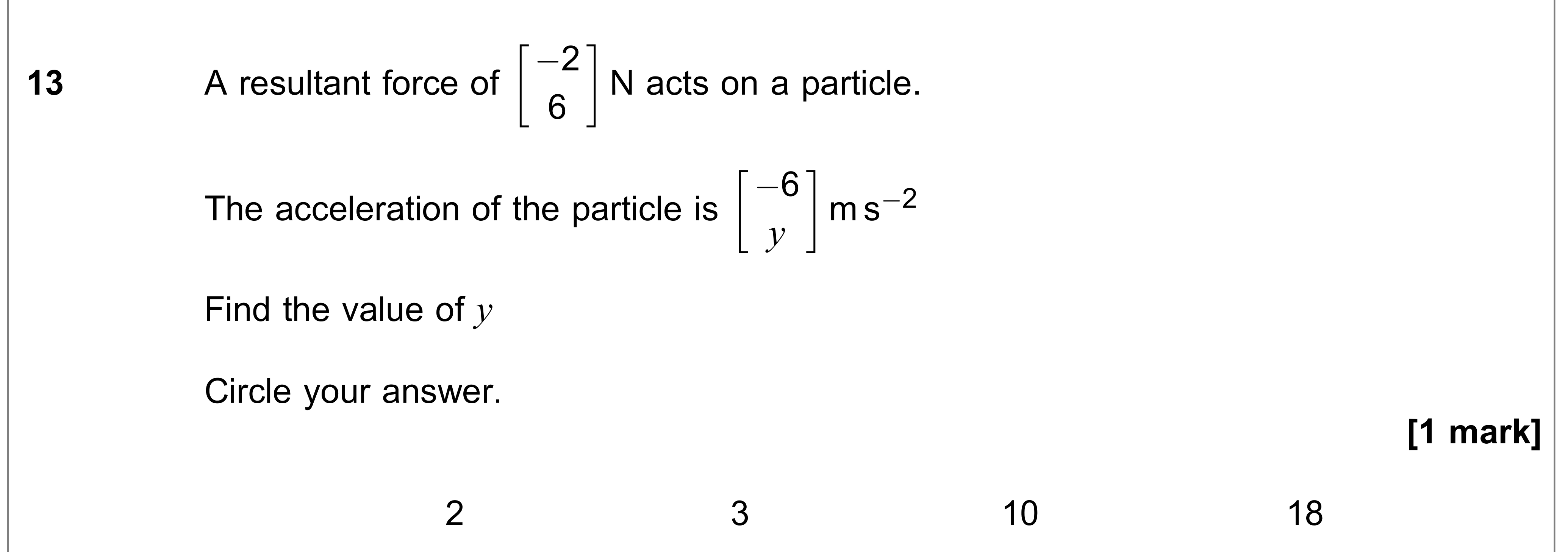 Question 13 — Forces as Vectors — AQA AS Maths June 2023