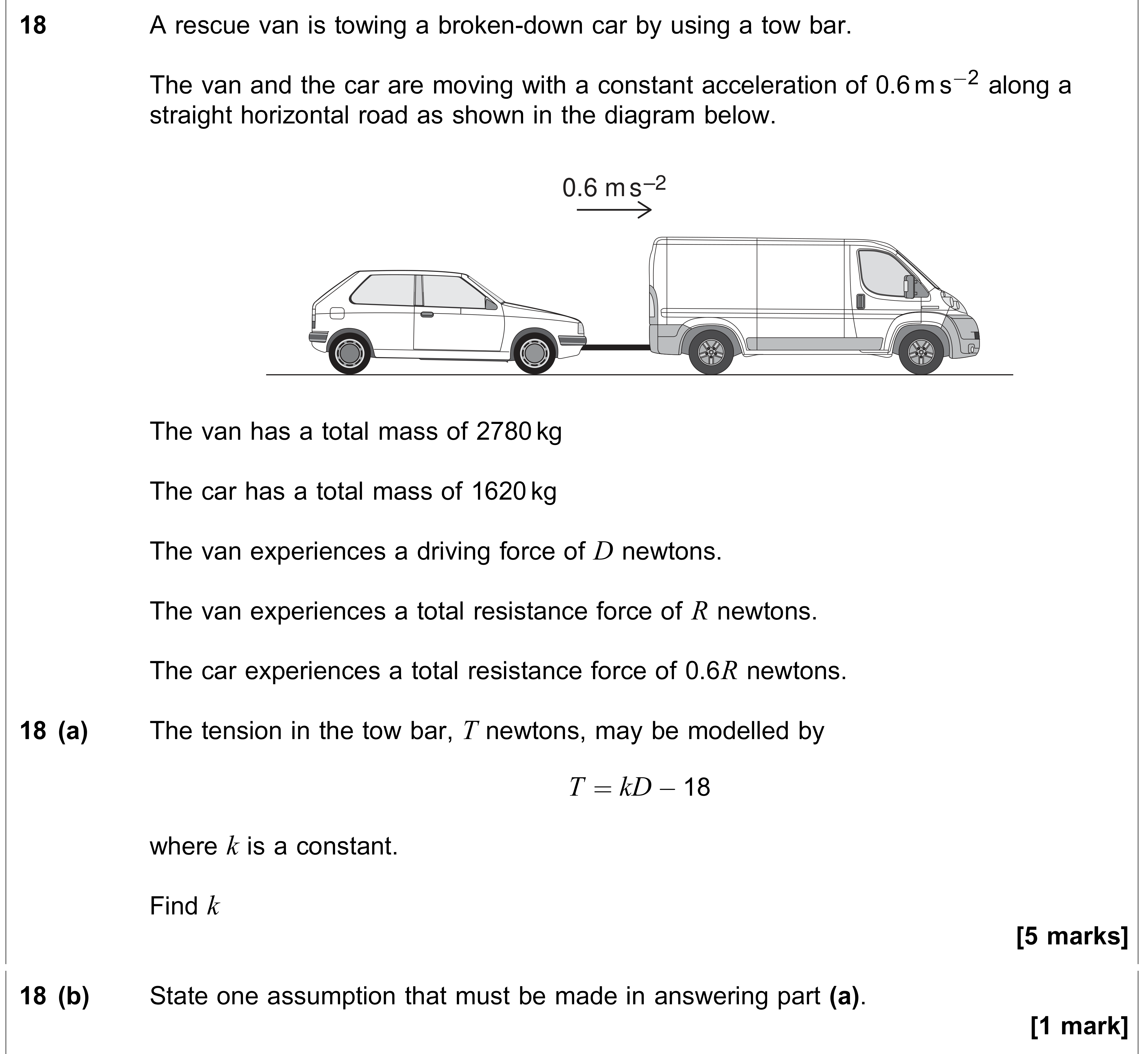 Question 18 — Connected Particles — AQA AS Maths June 2023