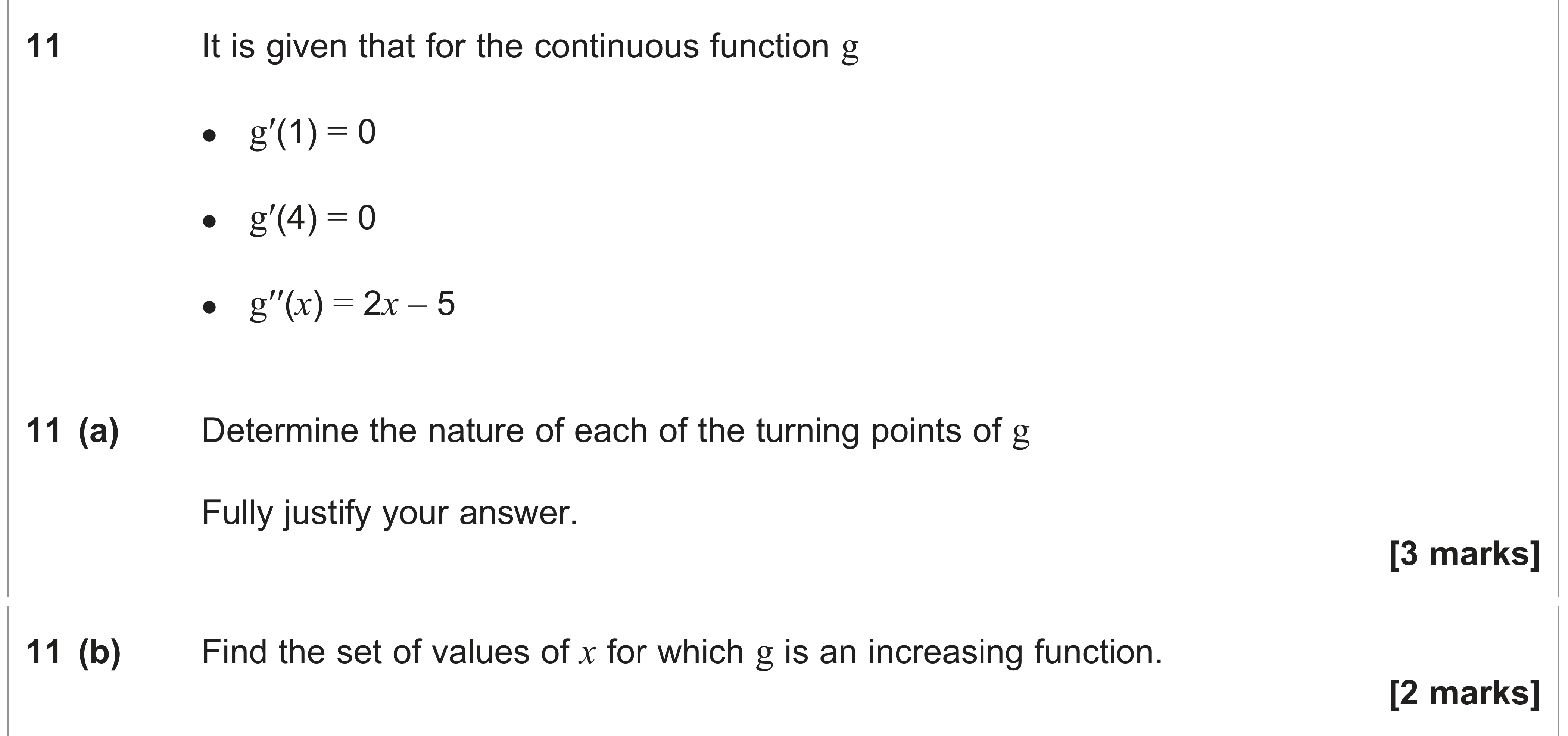 Question 11 — Differentiation — AQA AS Maths June 2024