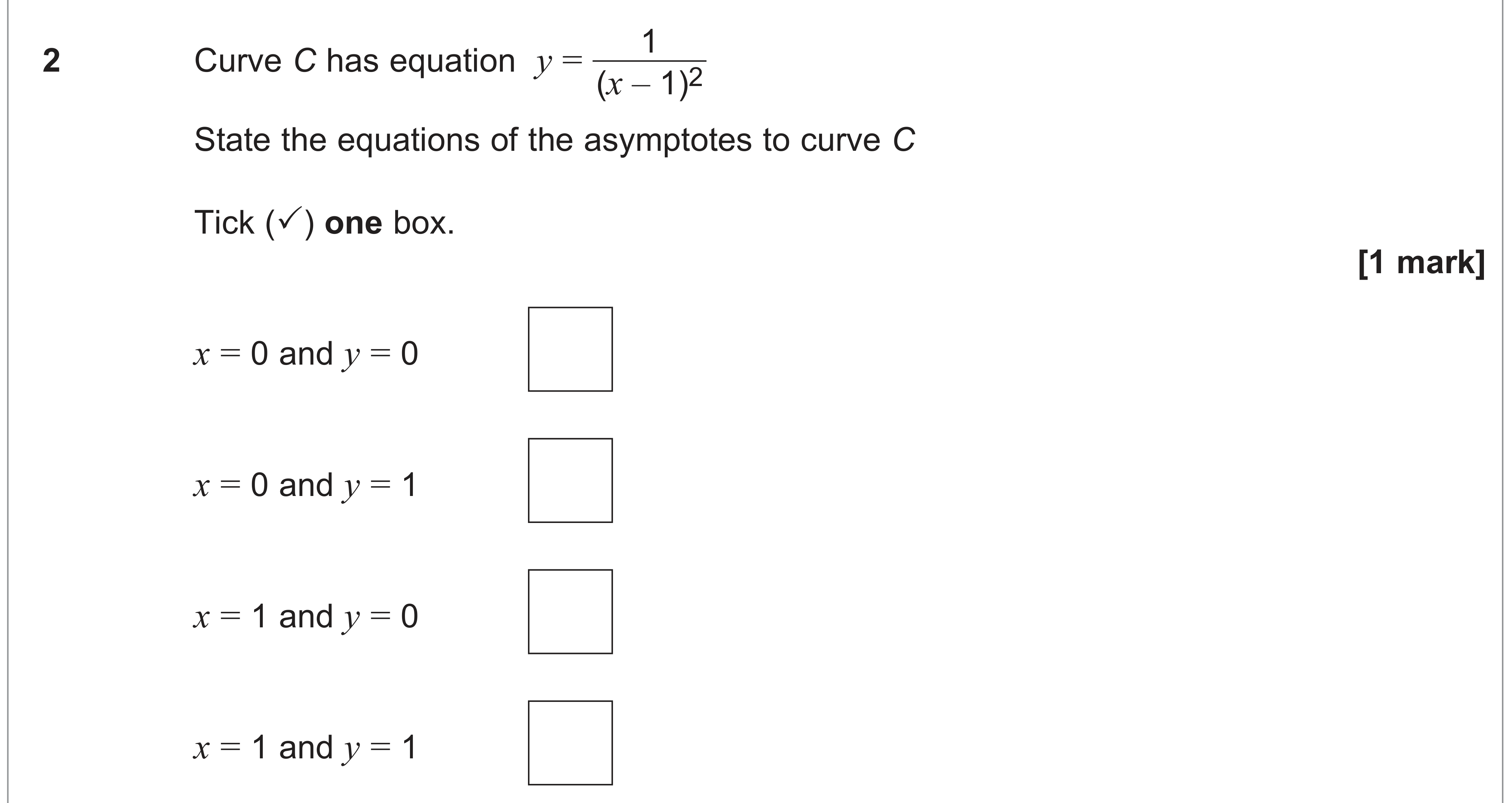 Question 2 — Reciprocal Graphs, Graph Transformations — AQA AS Maths June 2024