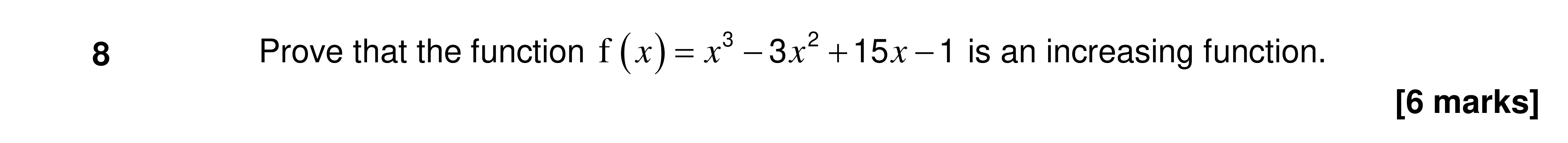 Question 8 — Differentiation — AQA AS Maths Specimen 2017