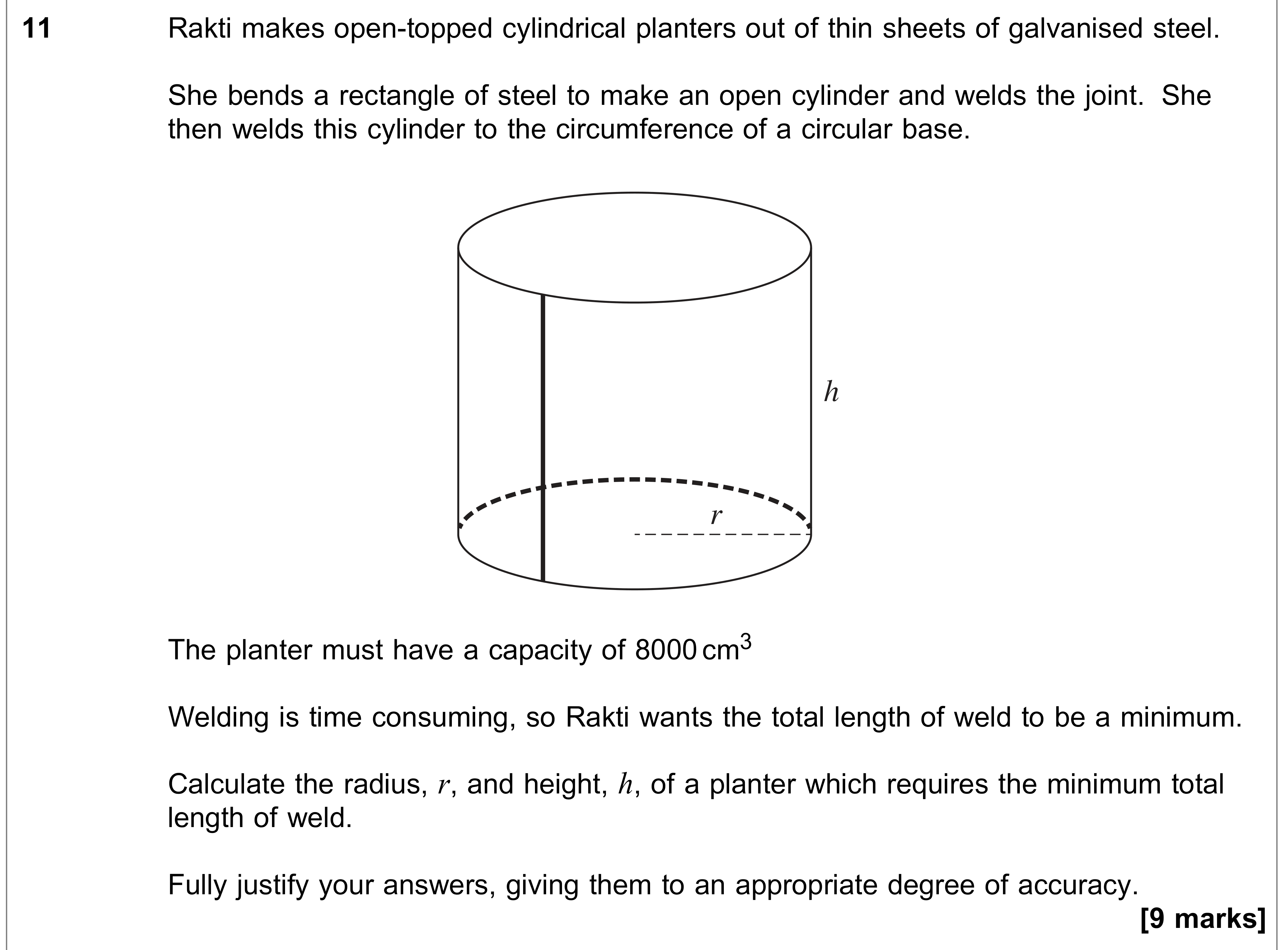 Question 11 — Differentiation — AQA AS Maths June 2018