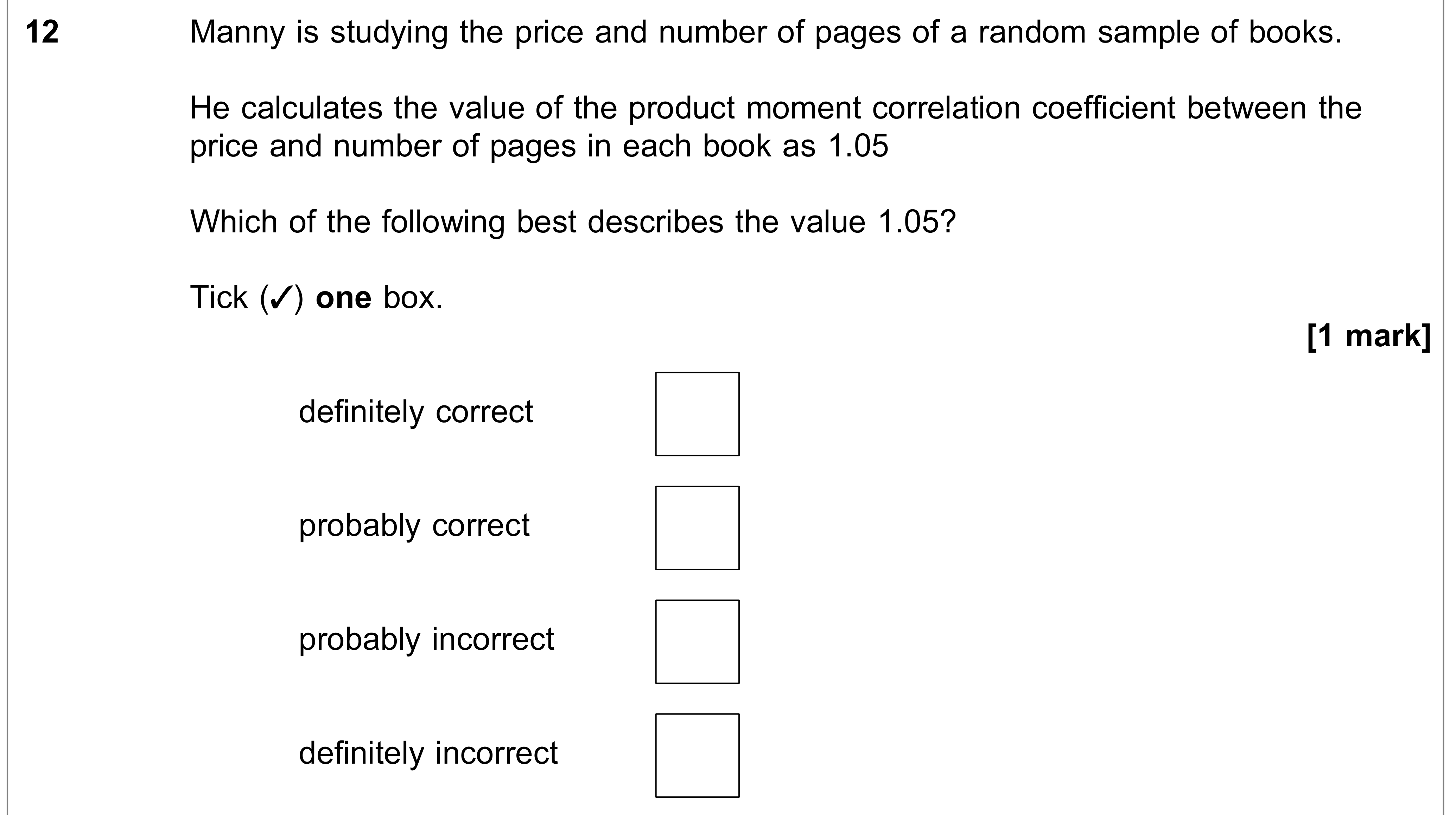 Question 12 — PMCC — AQA AS Maths June 2019