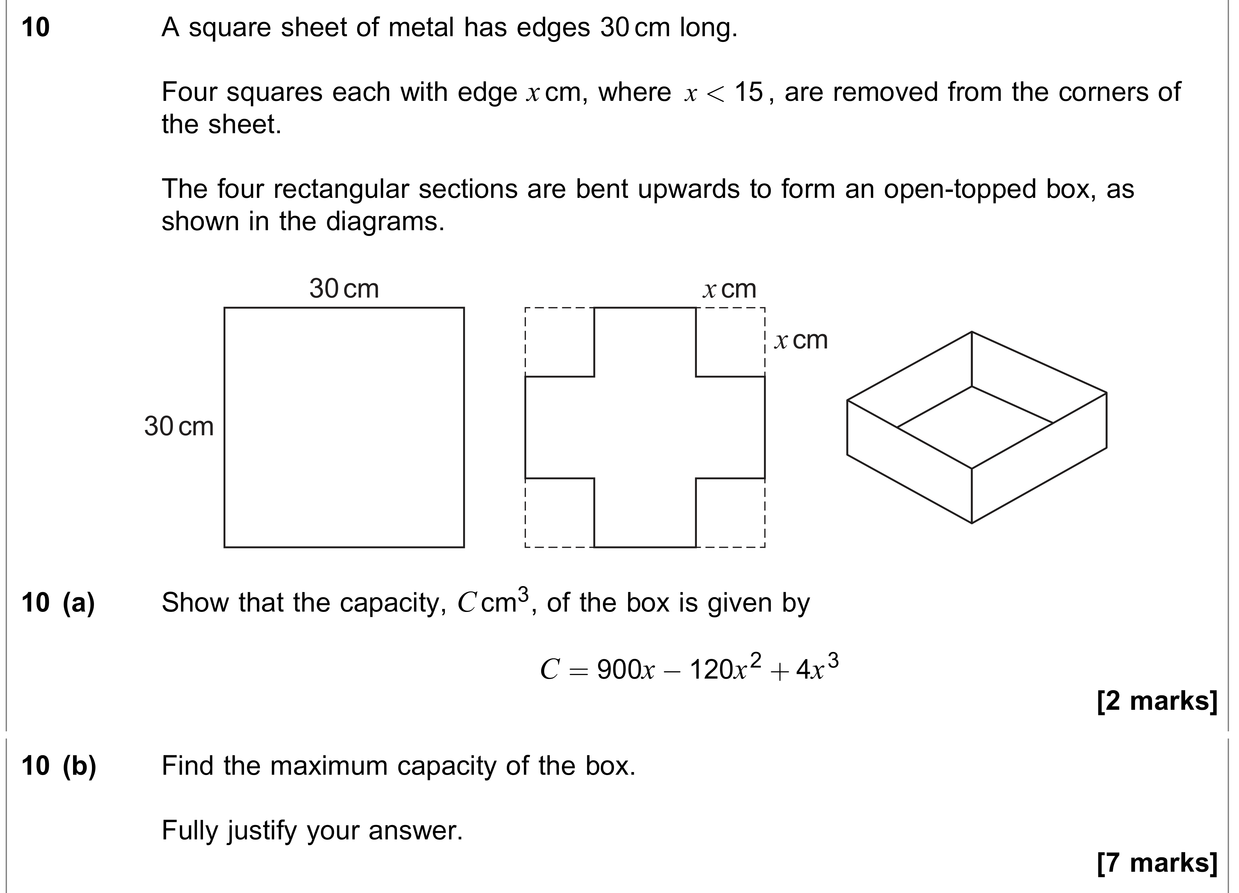 Question 10 — Differentiation — AQA AS Maths June 2021