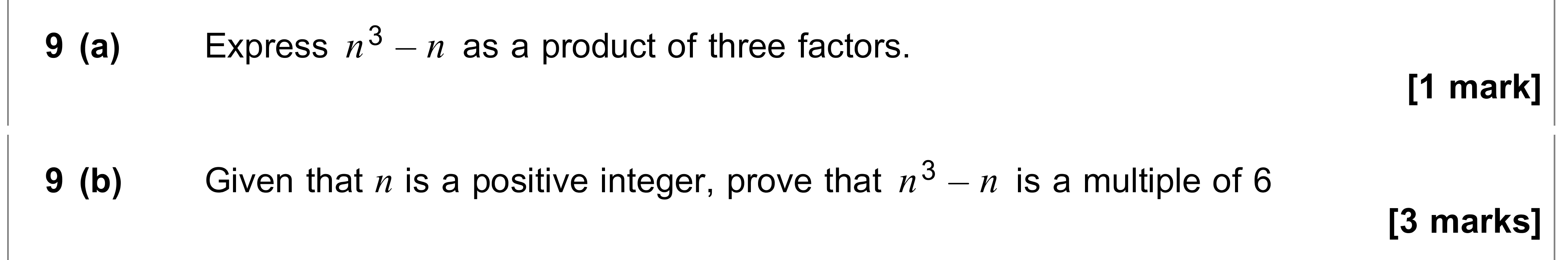 Question 9 — Proof — AQA AS Maths June 2021