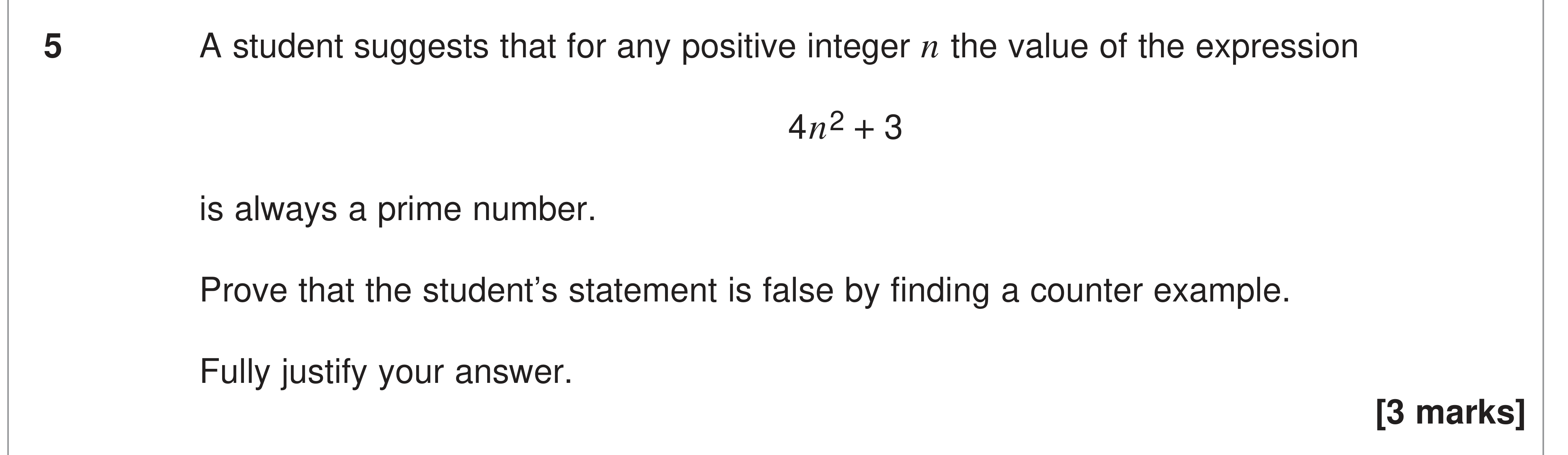Question 5 — Proof — AQA AS Maths June 2024