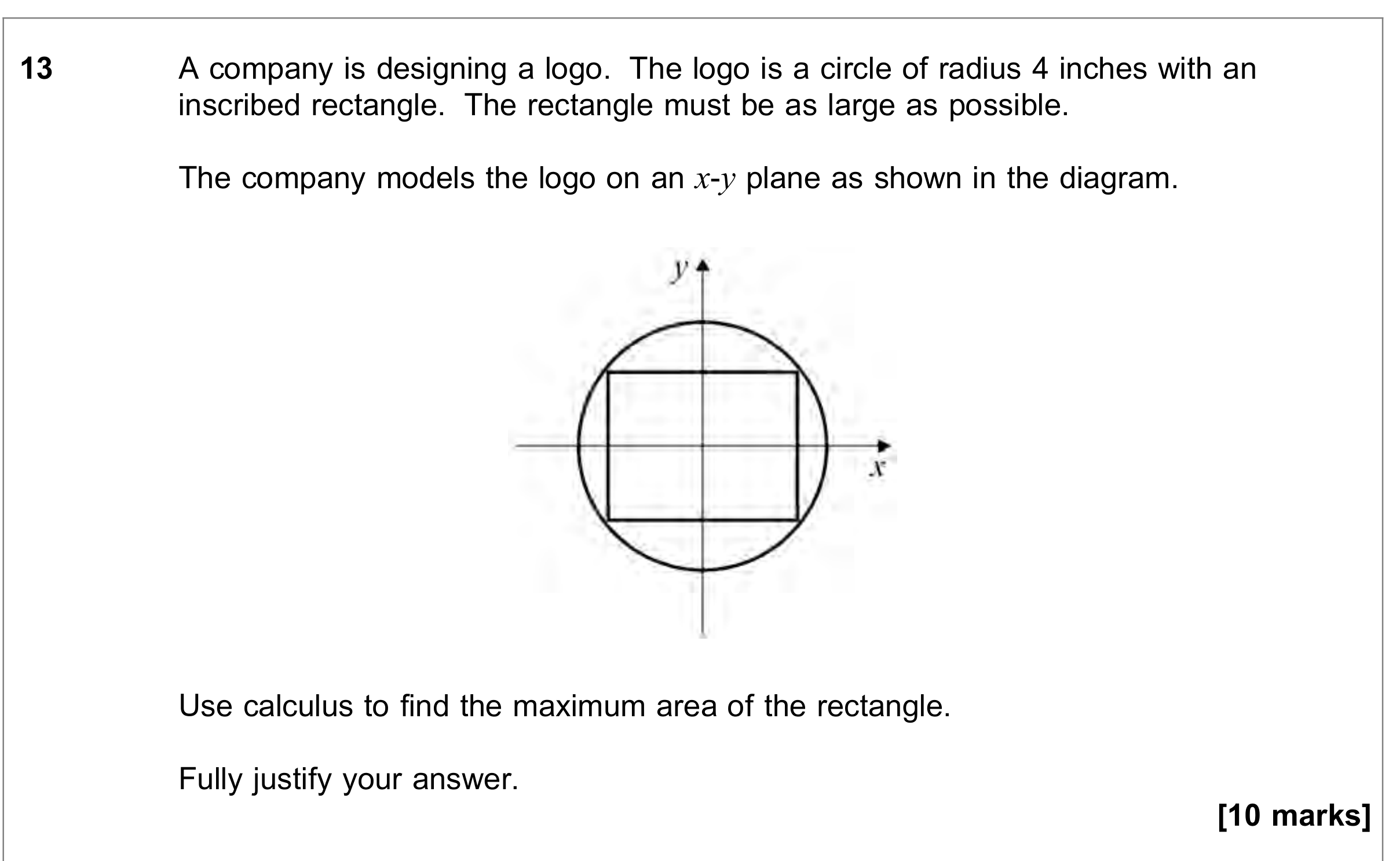 Question 13 — Differentiation — AQA June 2018
