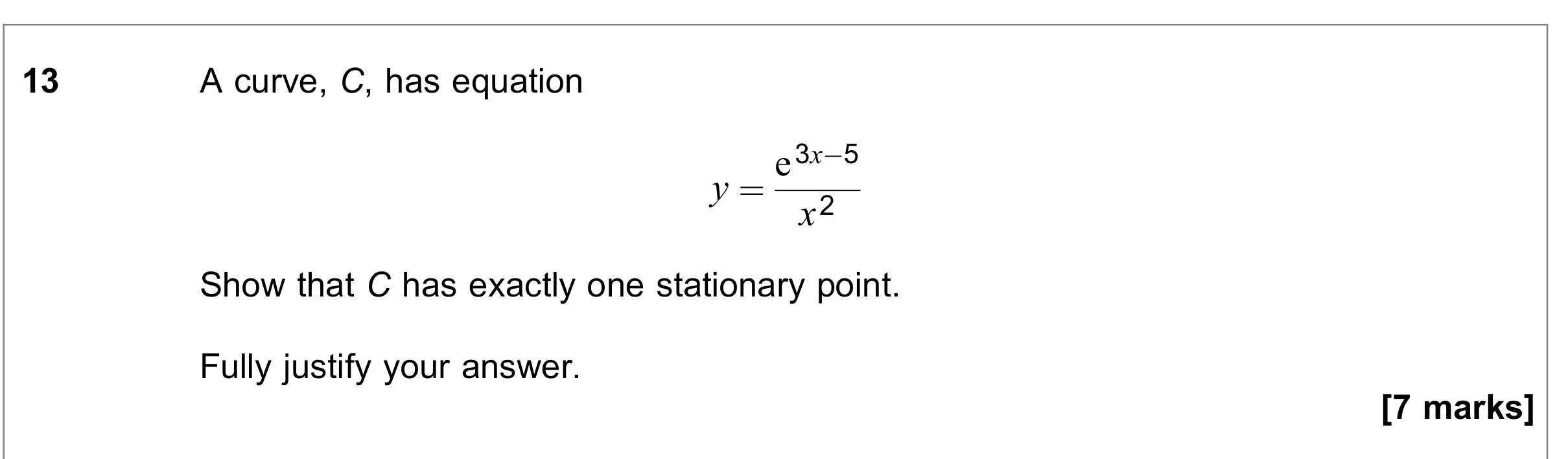 Question 13 — Differentiation — AQA June 2019