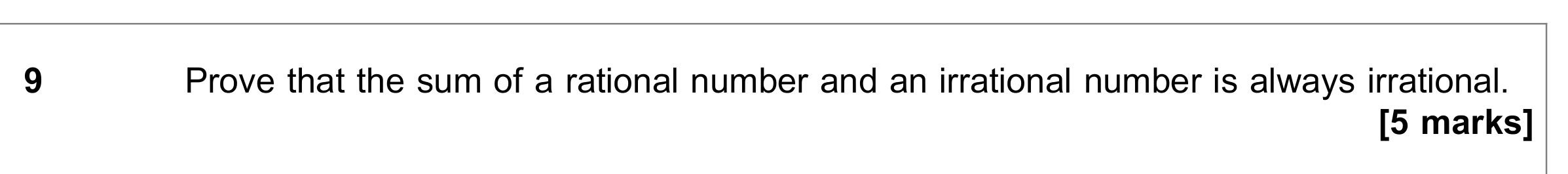 Question 9 — Proof — AQA June 2019