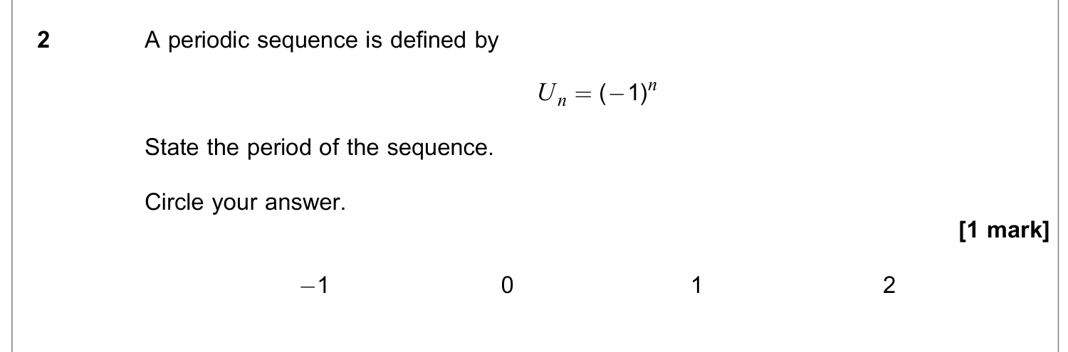 Question 2 — Recurrence Relations — AQA June 2022