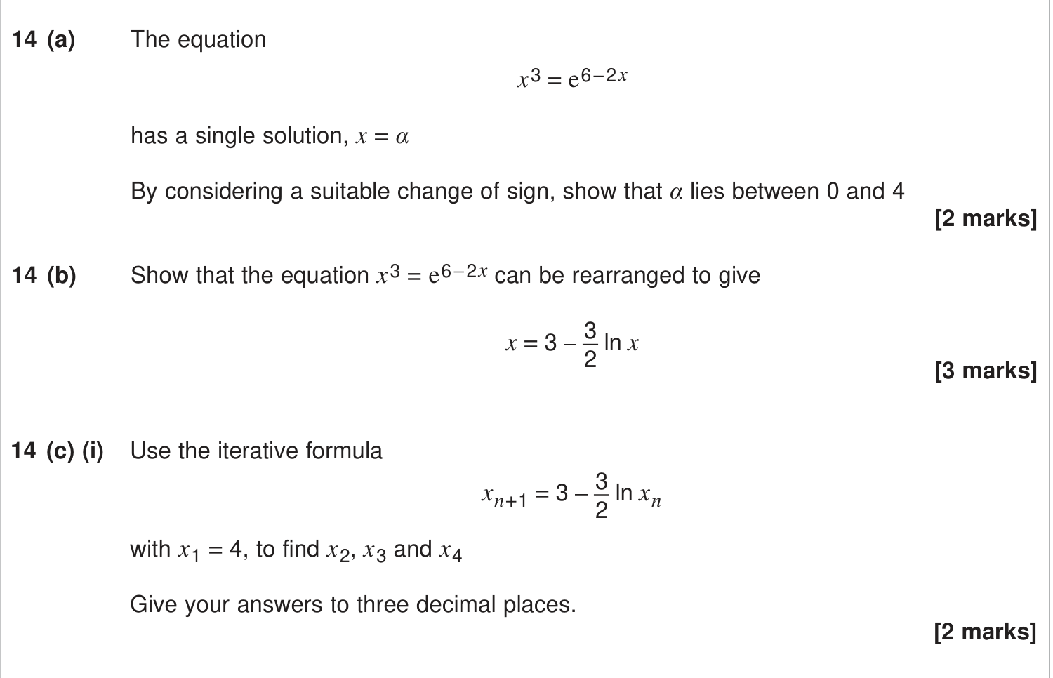 Question 14 — Numerical Methods — AQA June 2024