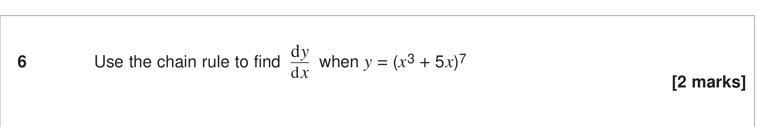 Question 6 — Differentiation — AQA June 2024