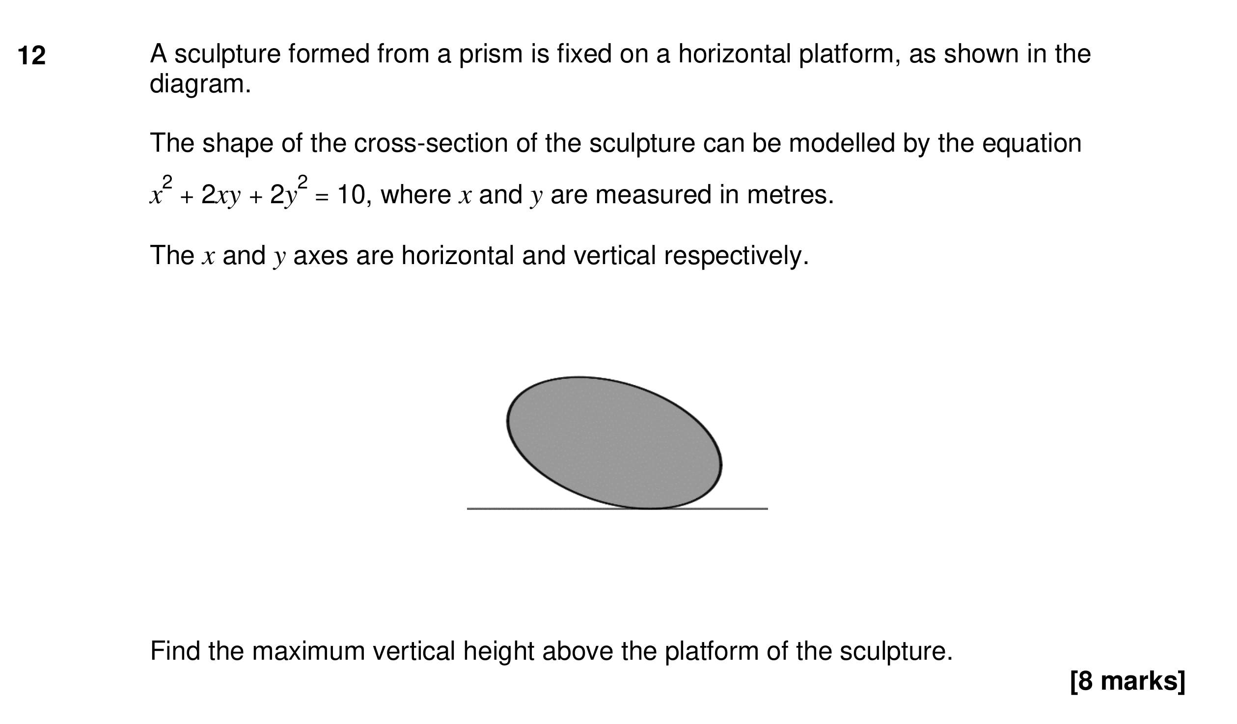 Question 12 — Differentiation — AQA Specimen