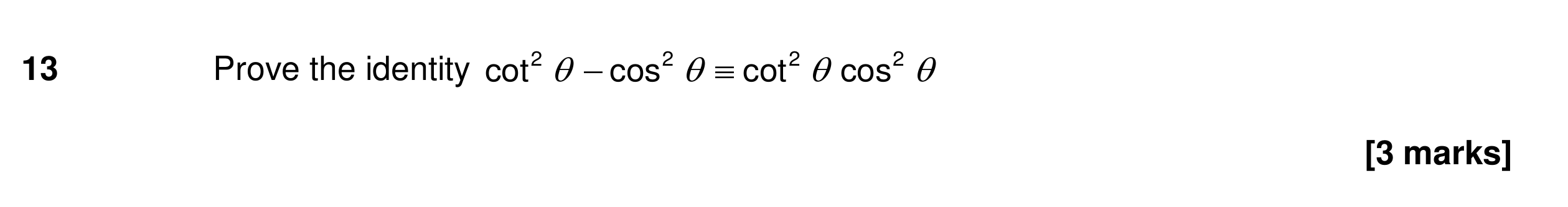 Question 13 — Trig — AQA Specimen