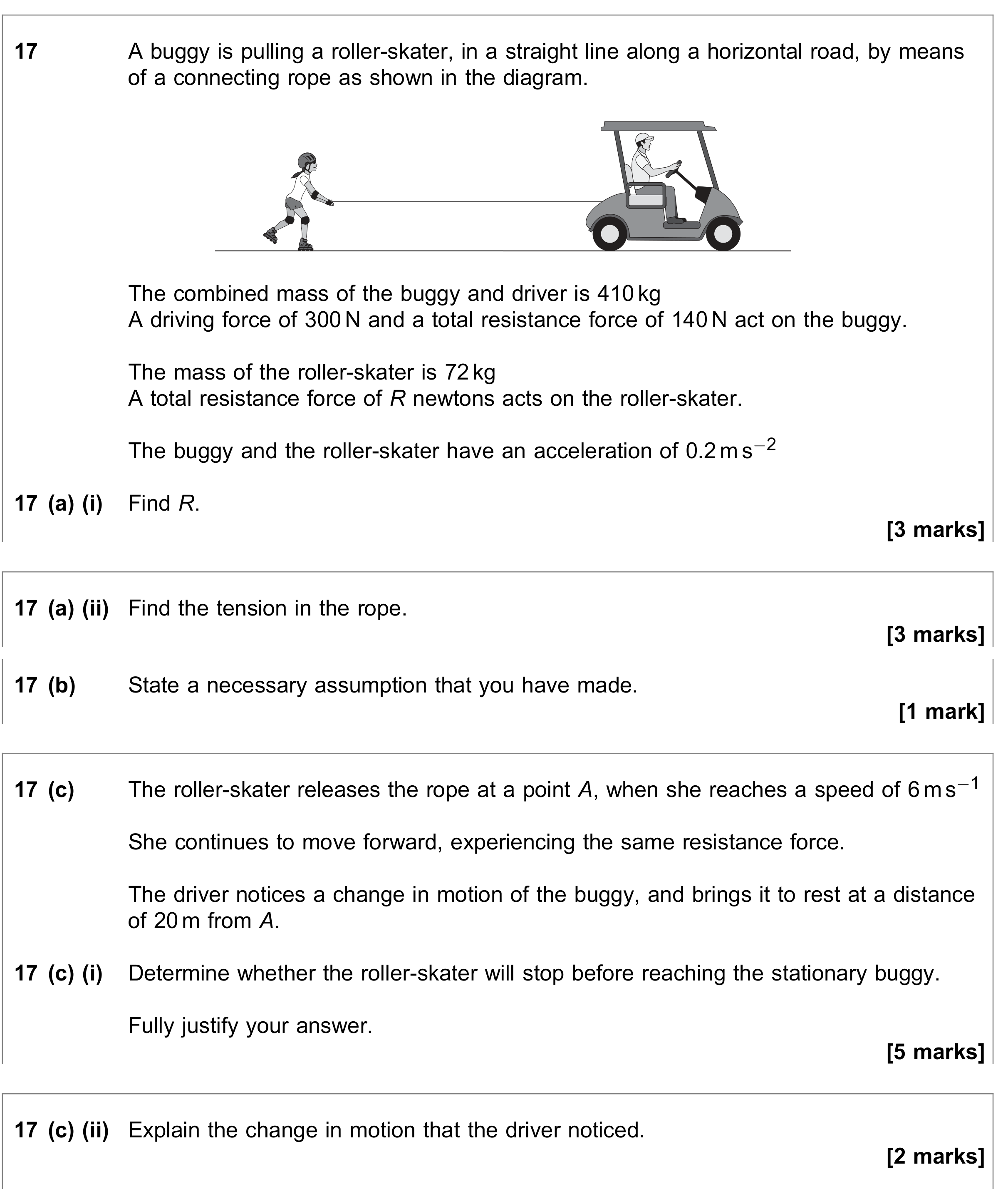 Question 17 — Connected Particles — AQA June 2018