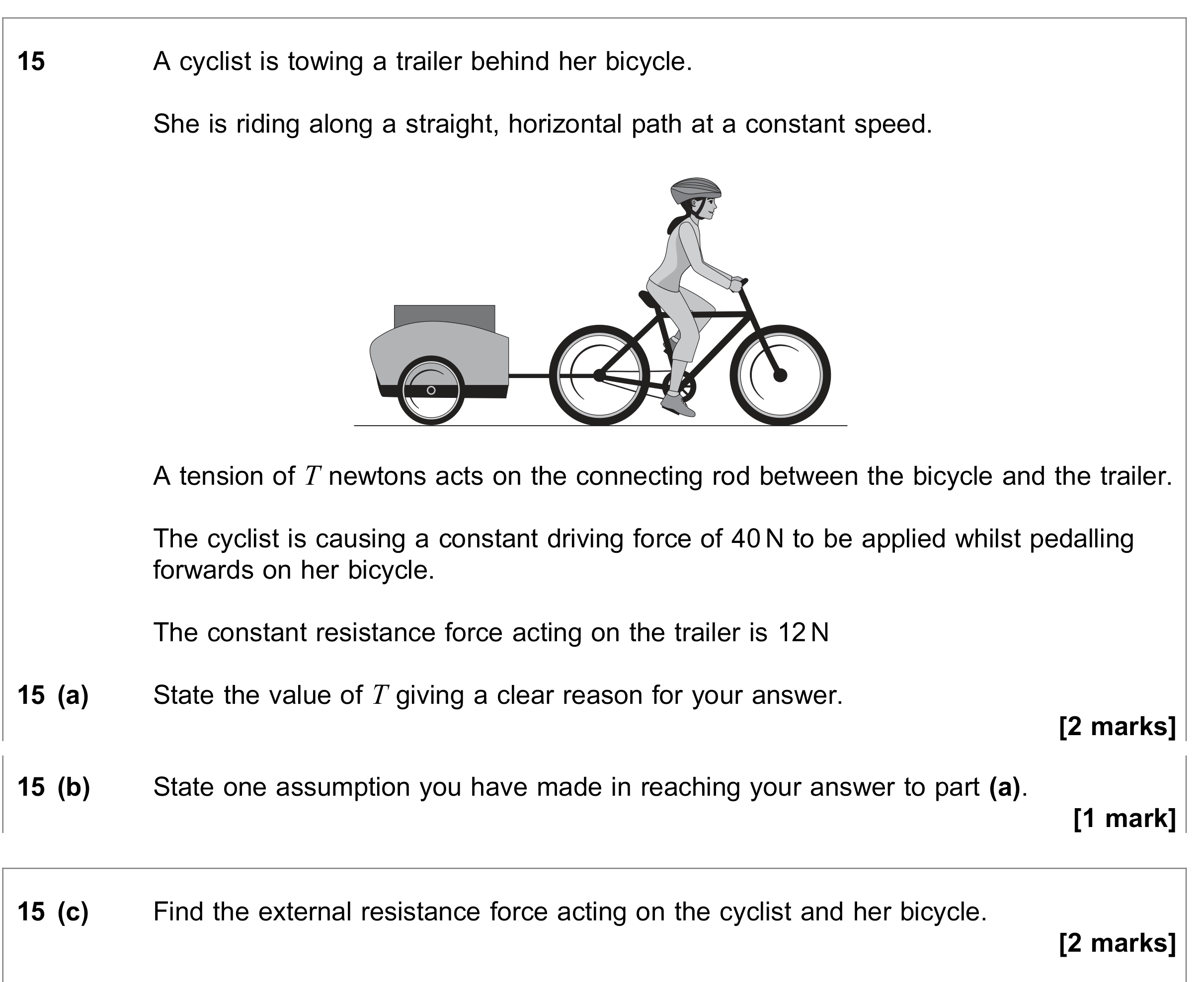 Question 15 — Connected Particles — AQA June 2021