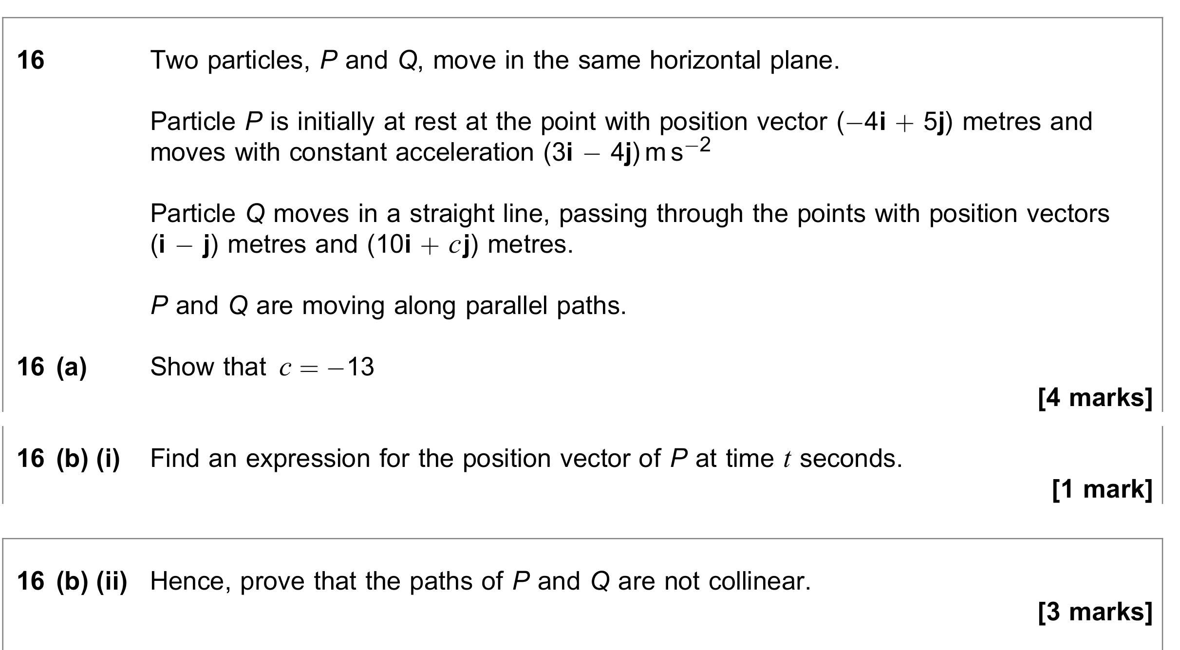 Question 16 — Constant Acceleration 2d — AQA June 2022
