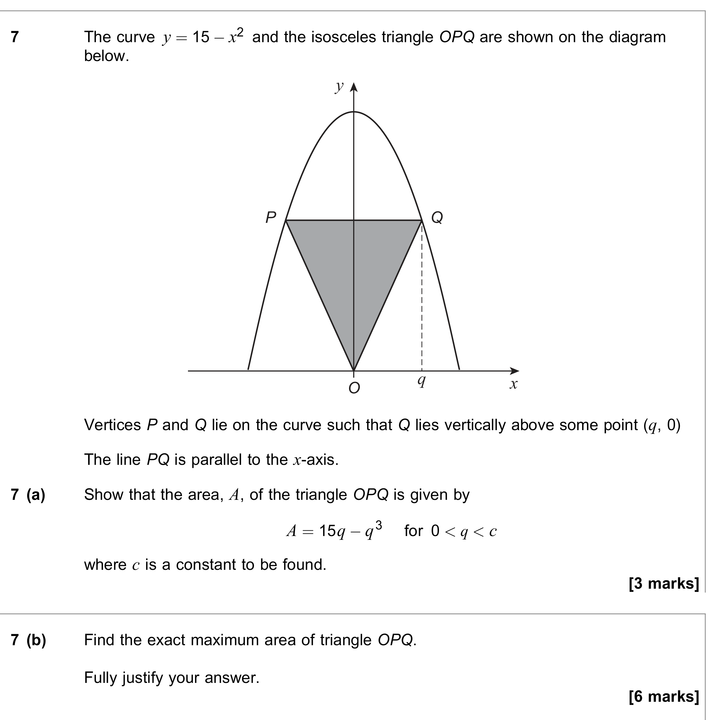 Question 7 — Differentiation — AQA June 2022