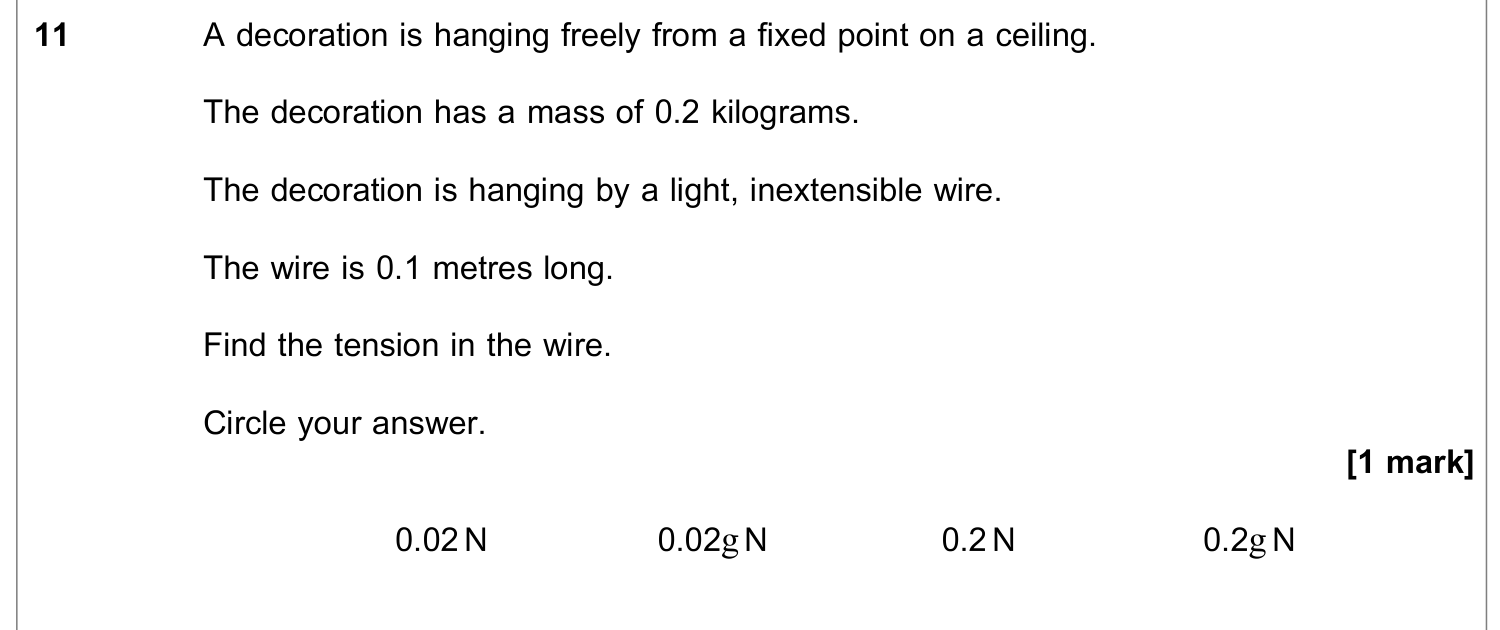 Question 11 — Forces and Friction — AQA June 2023