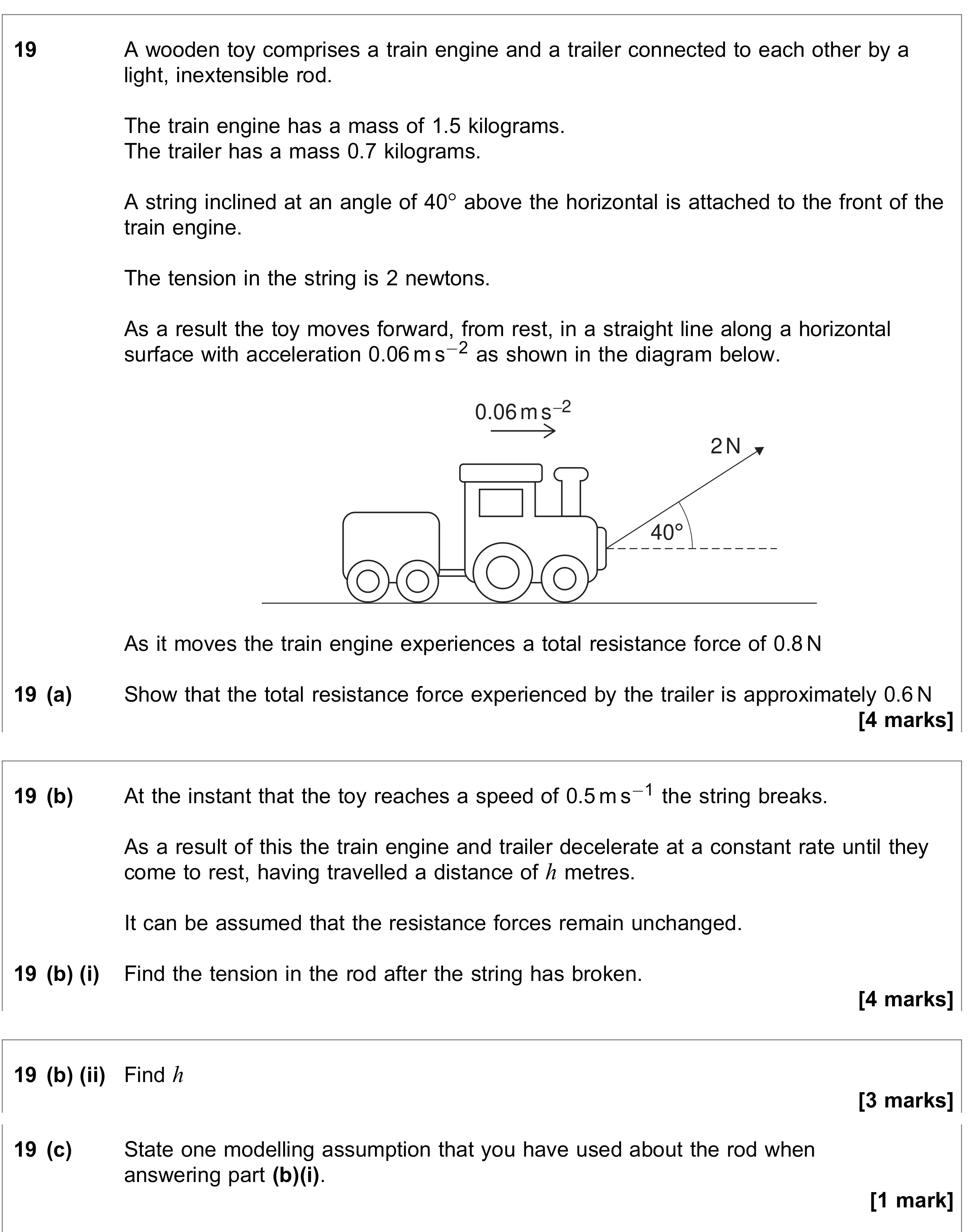 Question 19 — Connected Particles — AQA June 2023
