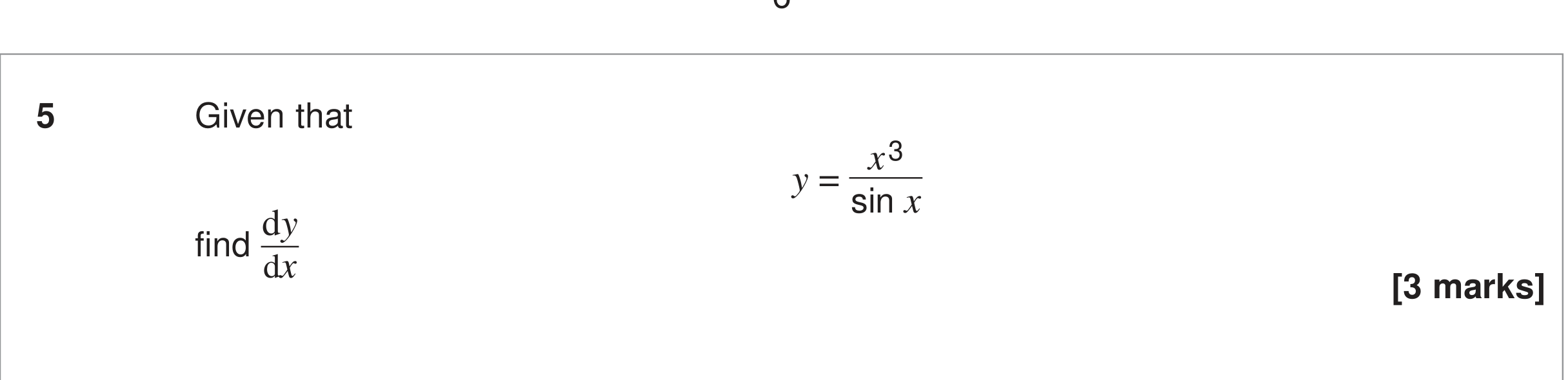 Question 5 — Differentiation — AQA June 2024